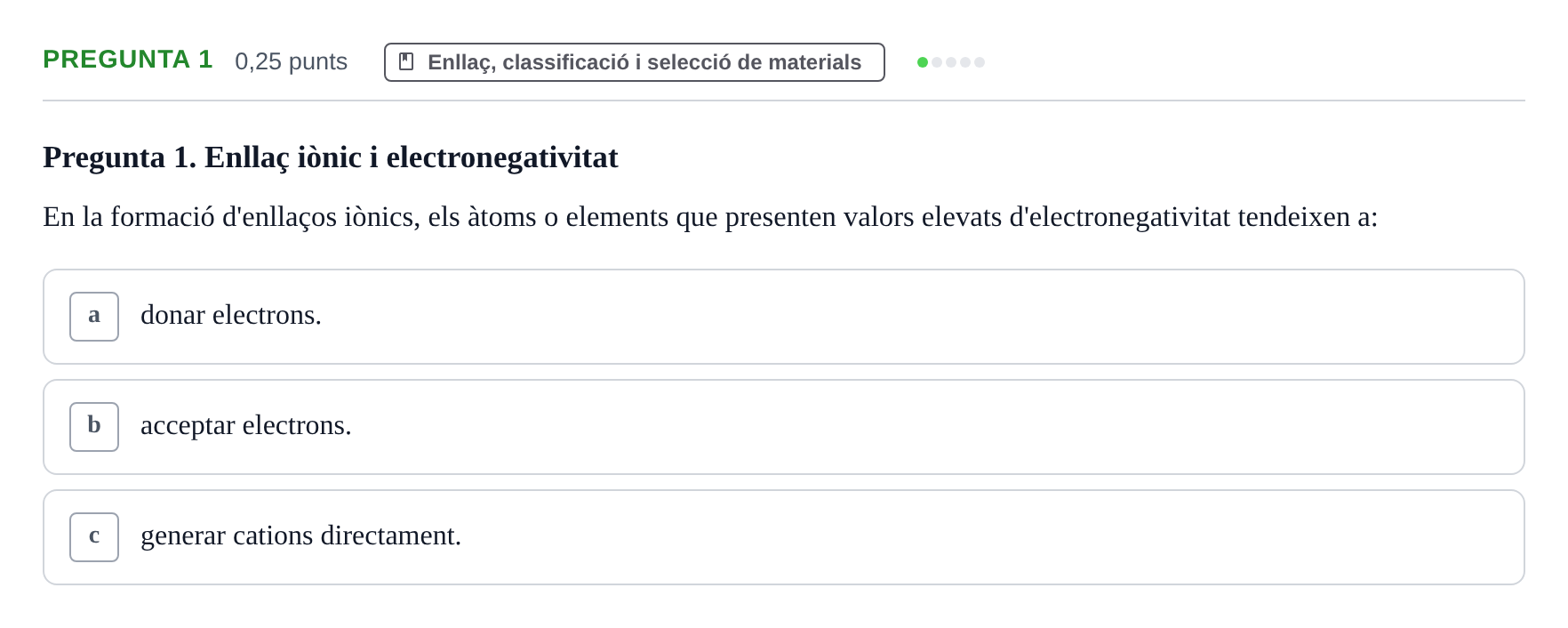 Enunciado: Pregunta 1 · Ciencia de Materiales UB 2021
