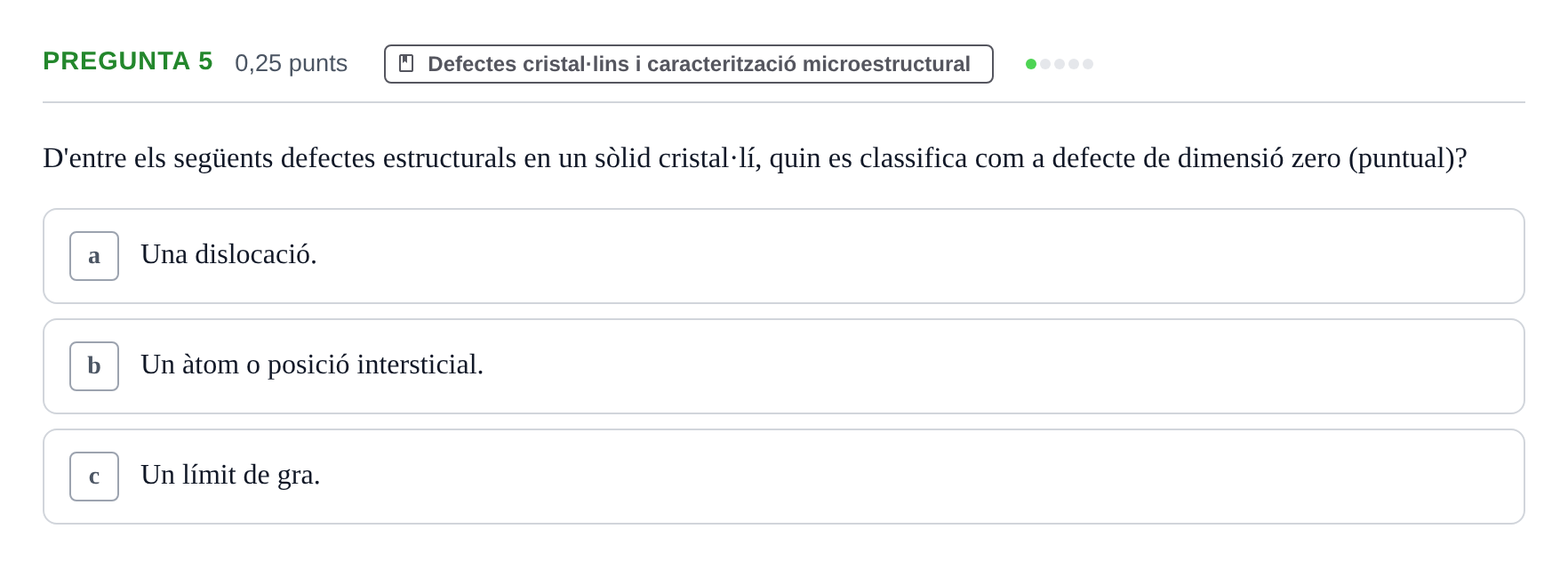 Enunciado: Pregunta 5 · Ciencia de Materiales UB 2021