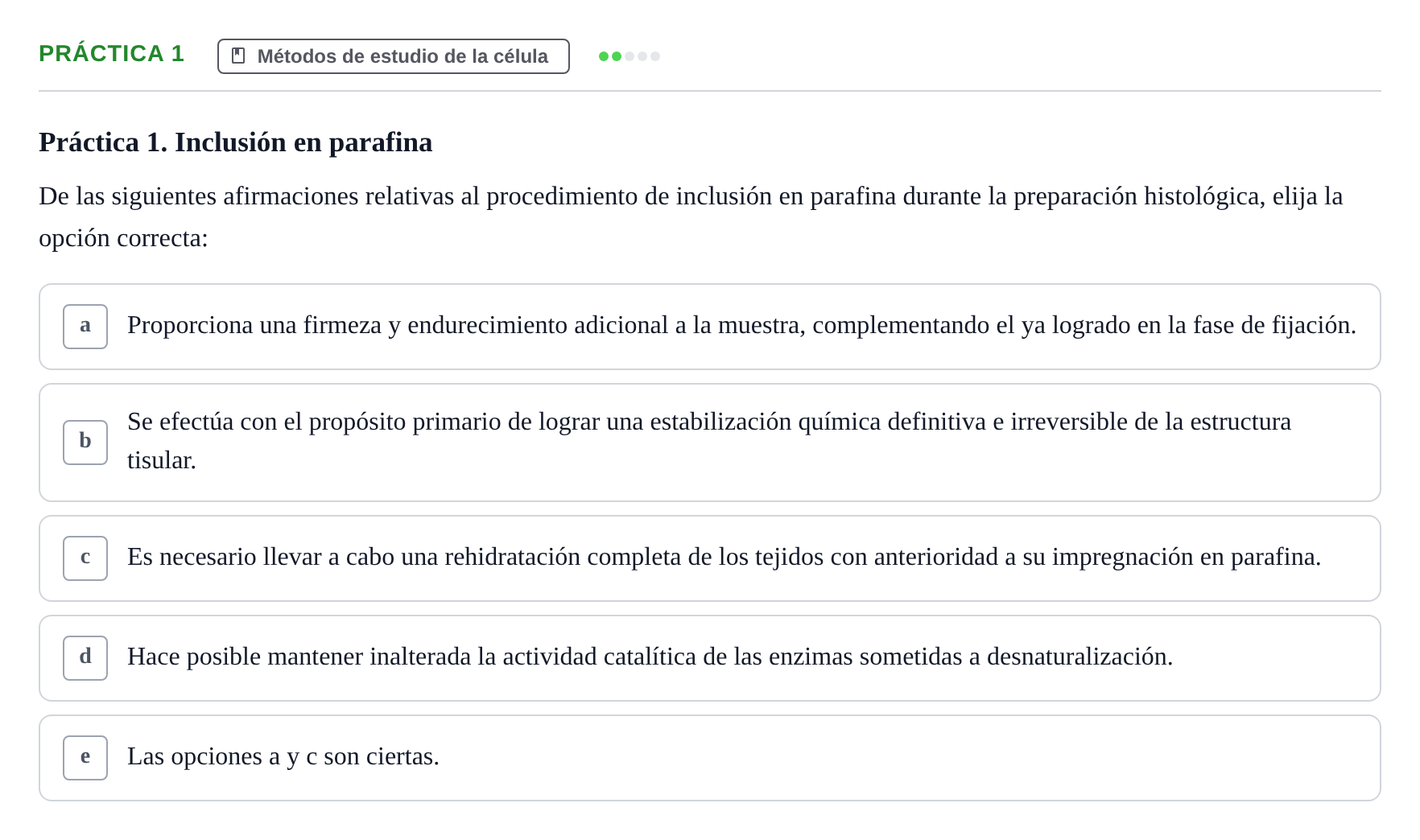 Enunciado: Ejercicio Práctica 1 · Biología Celular UB Examen de Biología Celular: Prácticas y Teoría