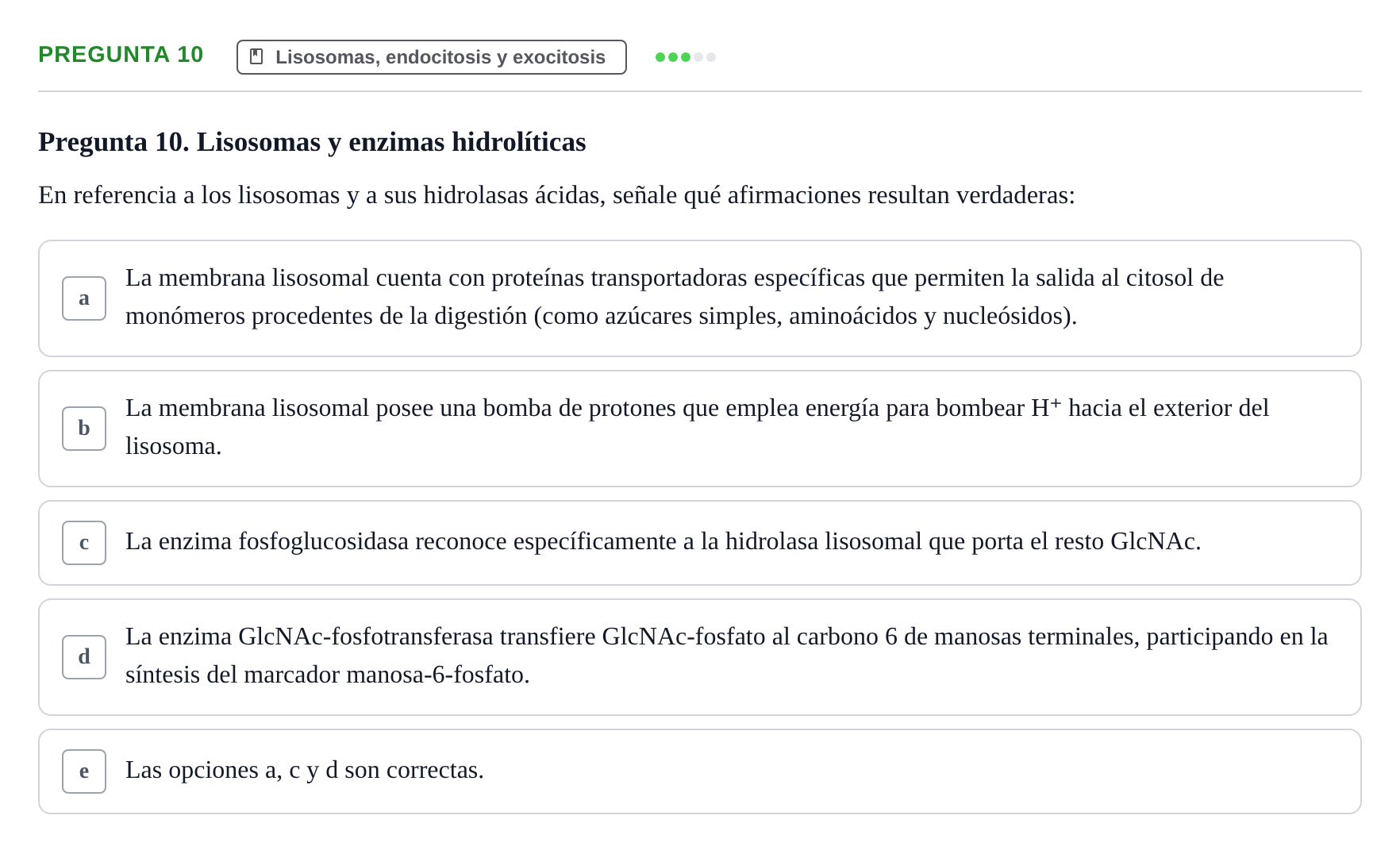 Enunciado: Pregunta 10 · Biología Celular UB Examen de Biología Celular: Prácticas y Teoría