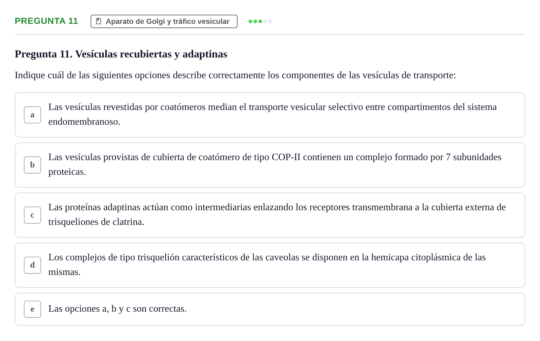 Enunciado: Pregunta 11 · Biología Celular UB Examen de Biología Celular: Prácticas y Teoría