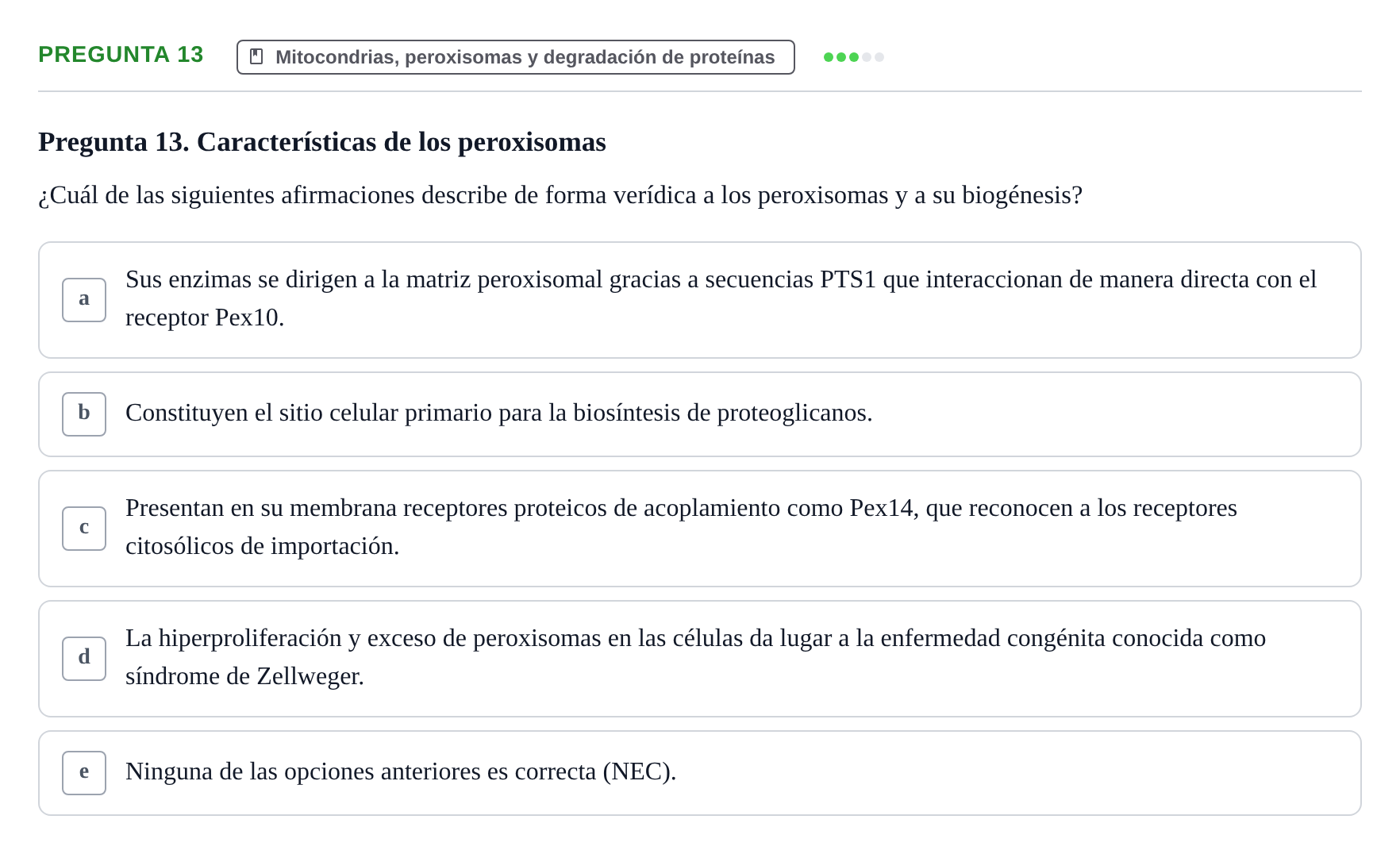Enunciado: Pregunta 13 · Biología Celular UB Examen de Biología Celular: Prácticas y Teoría
