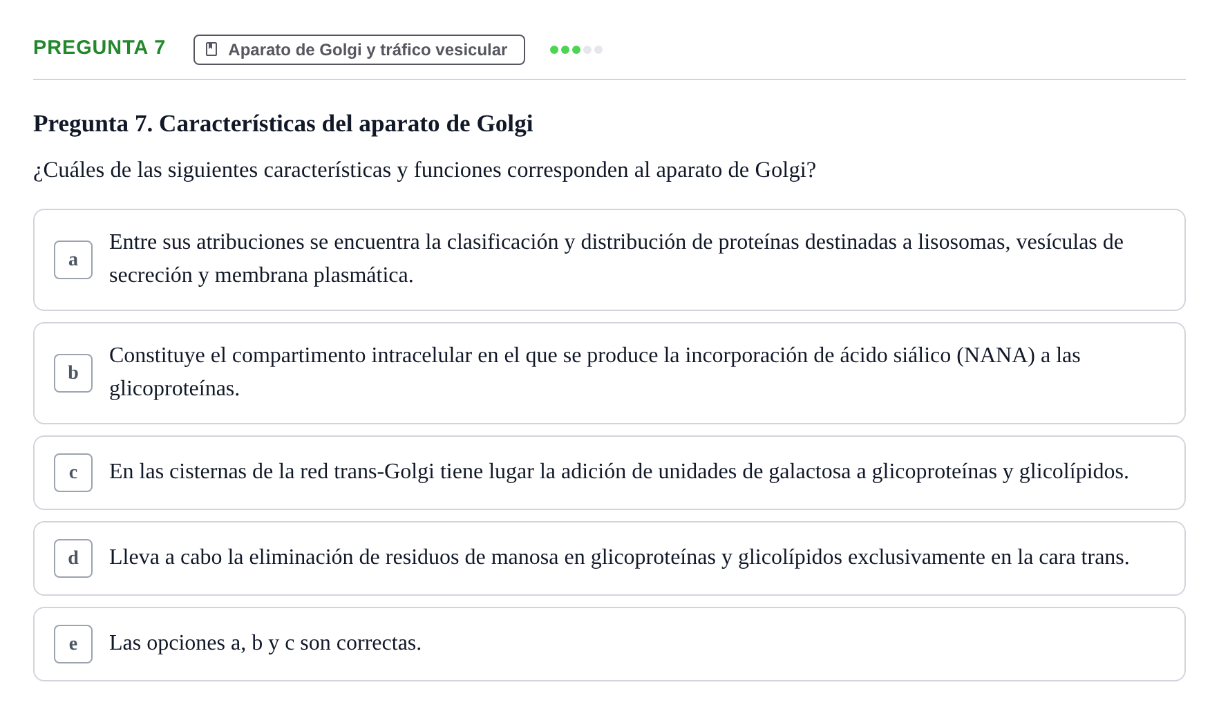 Enunciado: Pregunta 7 · Biología Celular UB Examen de Biología Celular: Prácticas y Teoría
