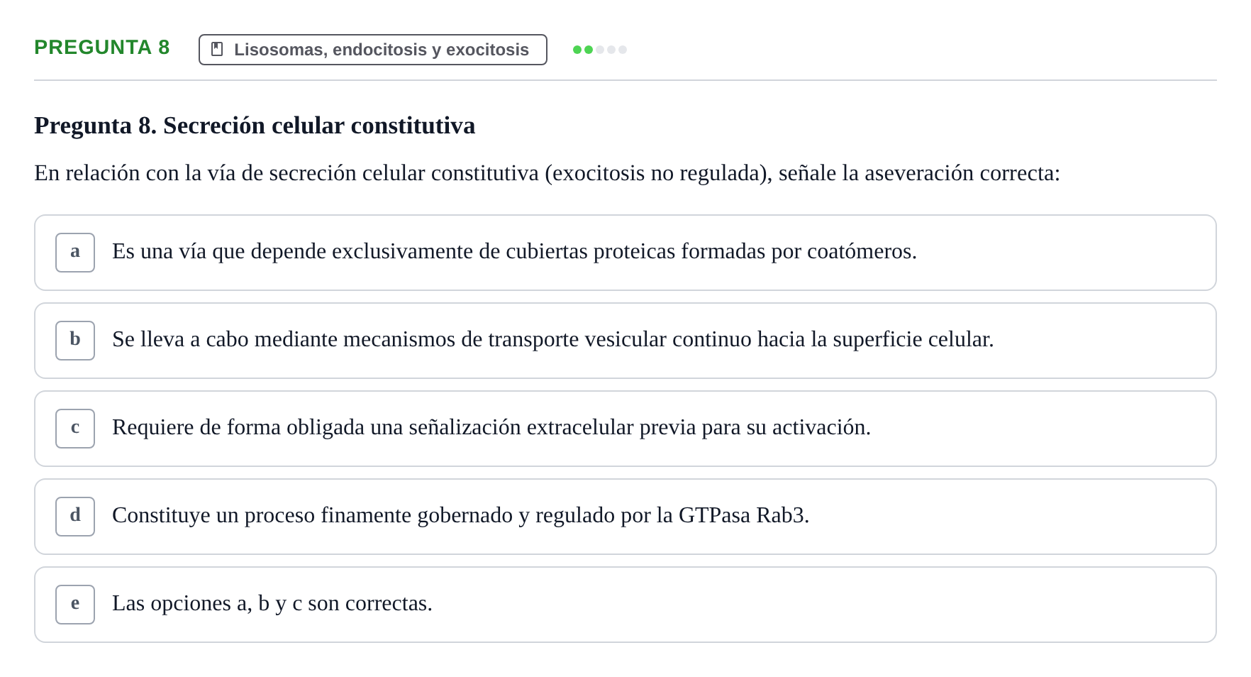 Enunciado: Pregunta 8 · Biología Celular UB Examen de Biología Celular: Prácticas y Teoría