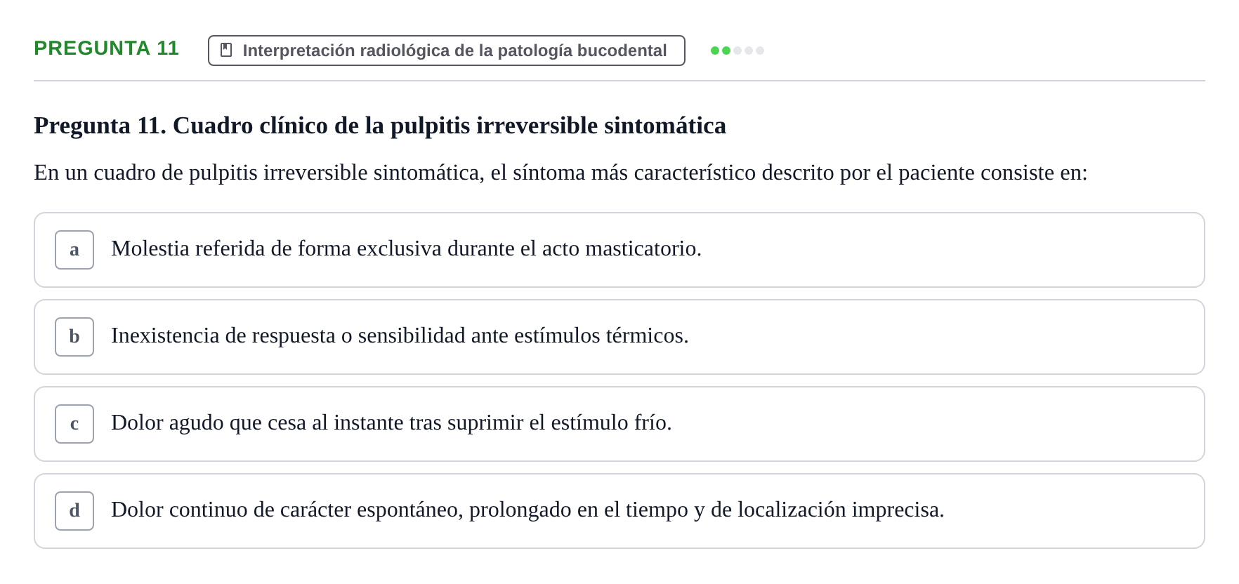 Enunciado: Pregunta 11