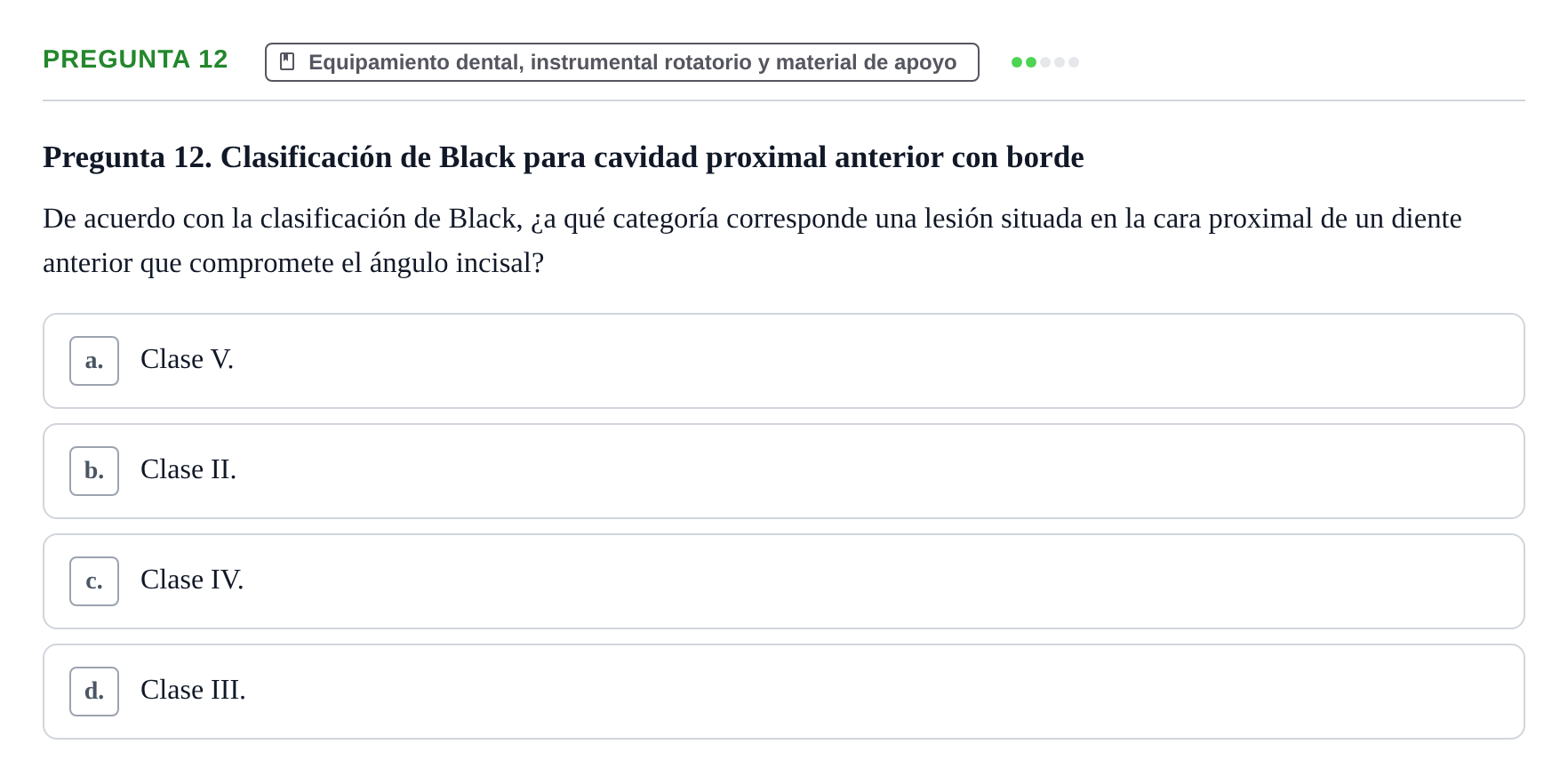 Enunciado: Pregunta 12
