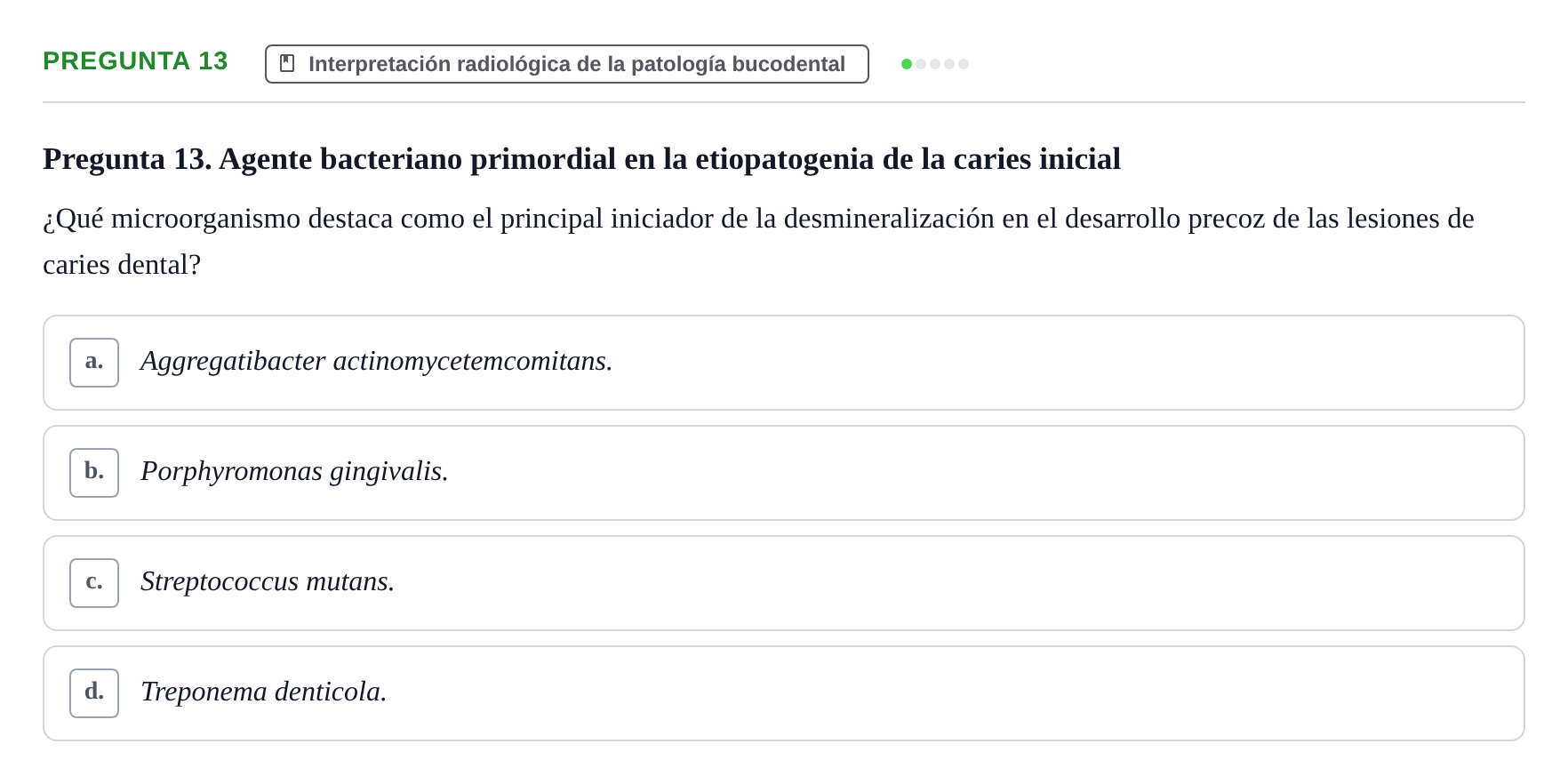Enunciado: Pregunta 13