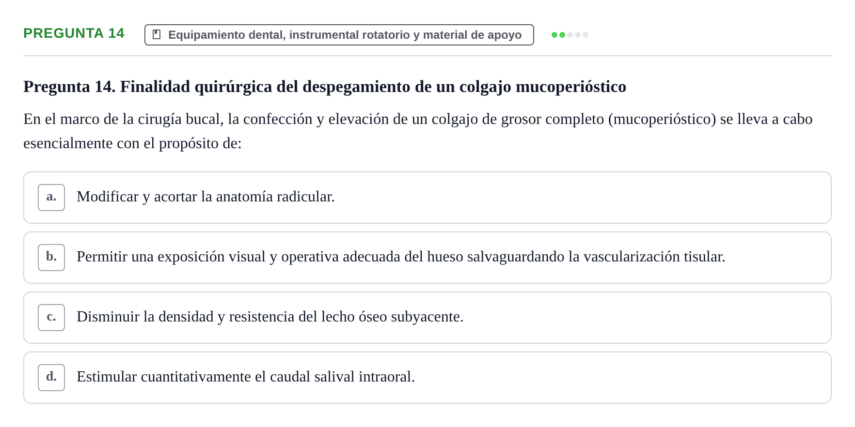 Enunciado: Pregunta 14