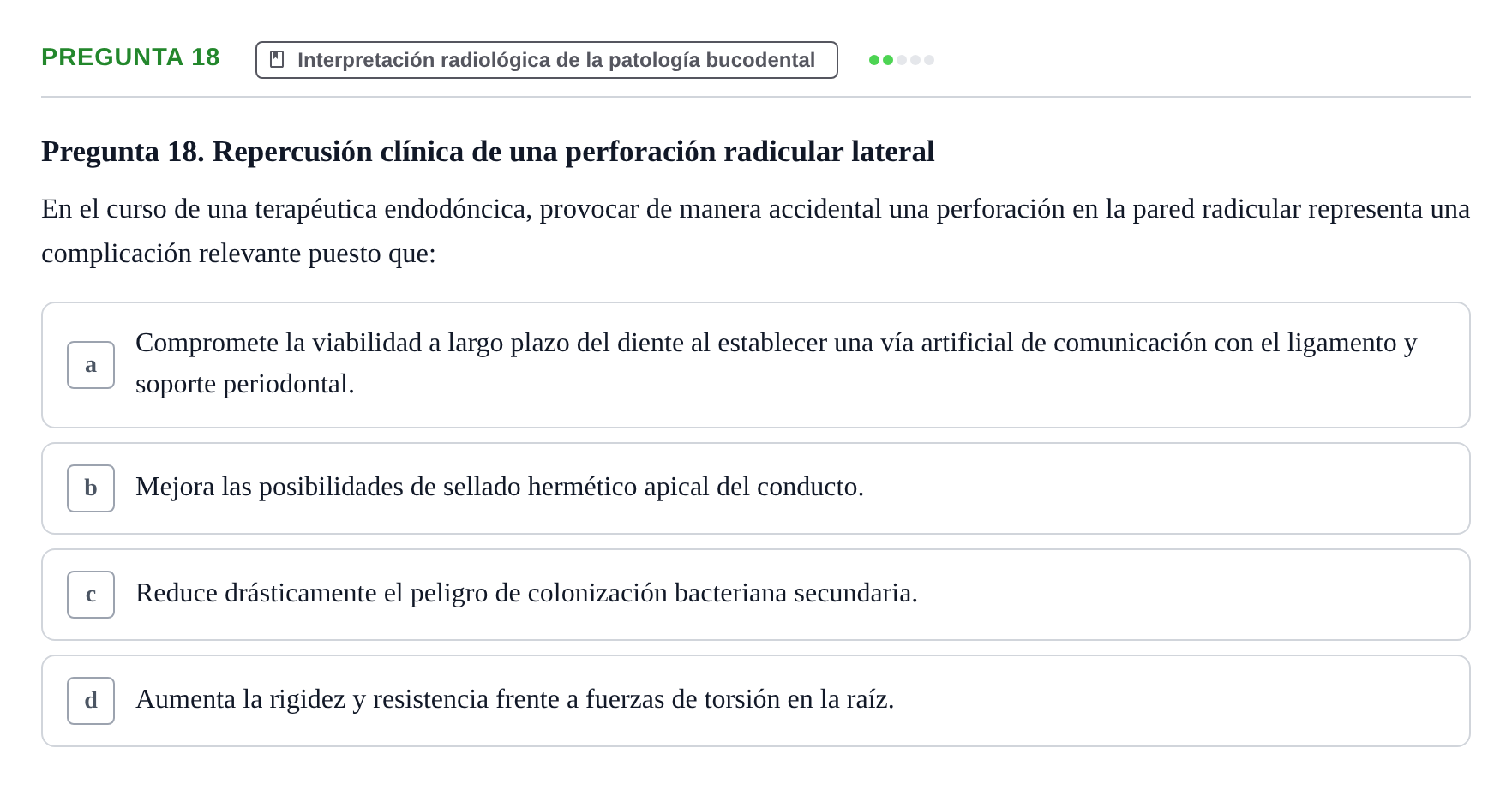 Enunciado: Pregunta 18