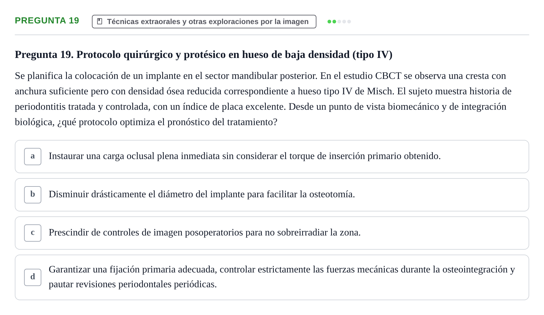 Enunciado: Pregunta 19