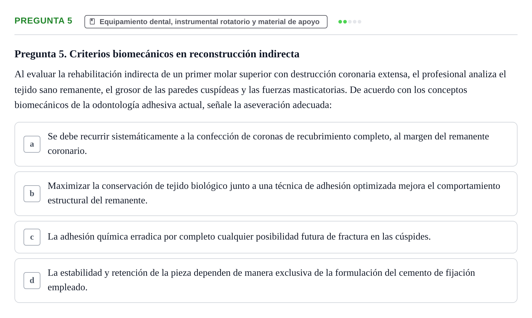 Enunciado: Pregunta 5