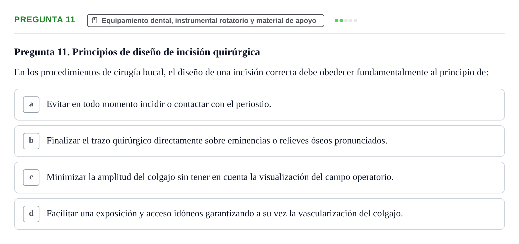 Enunciado: Pregunta 11