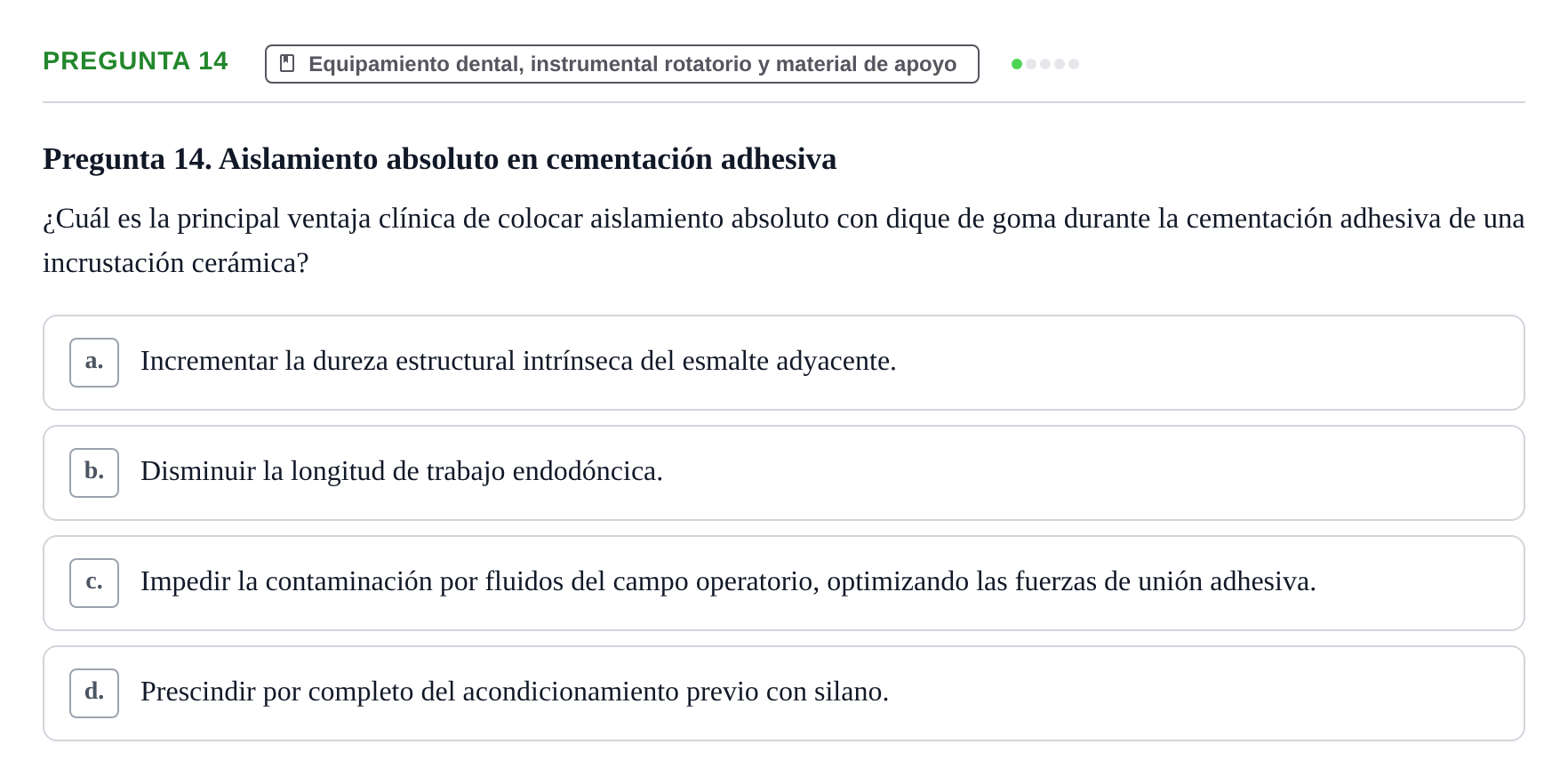 Enunciado: Pregunta 14