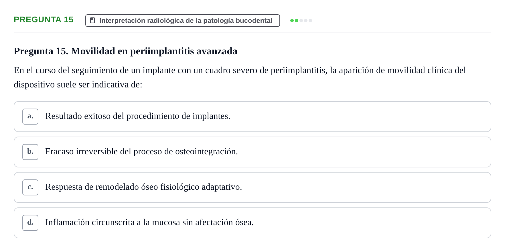 Enunciado: Pregunta 15