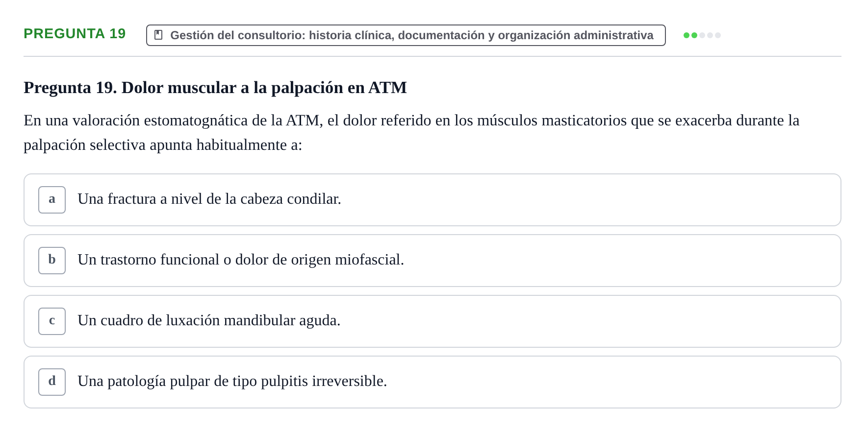 Enunciado: Pregunta 19