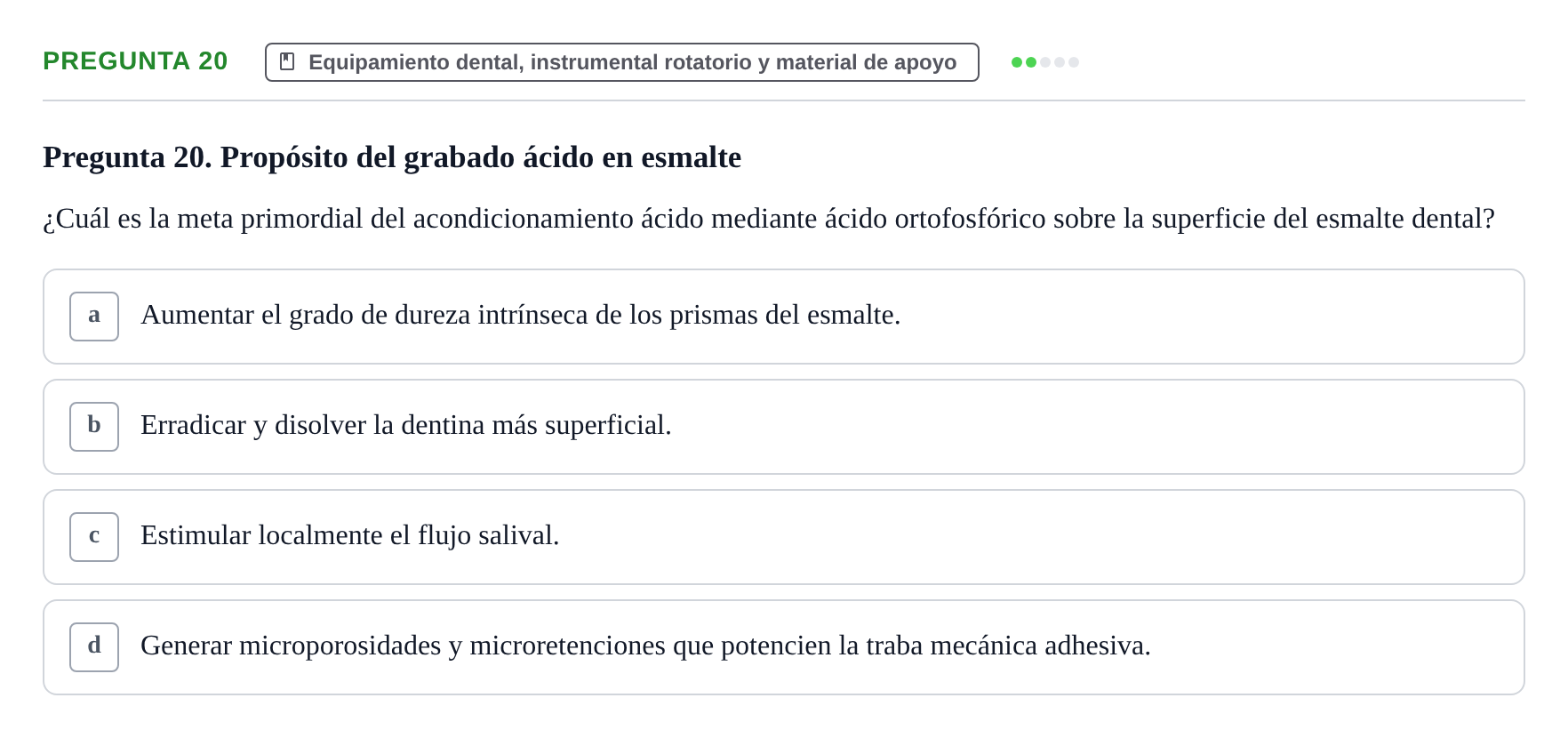 Enunciado: Pregunta 20