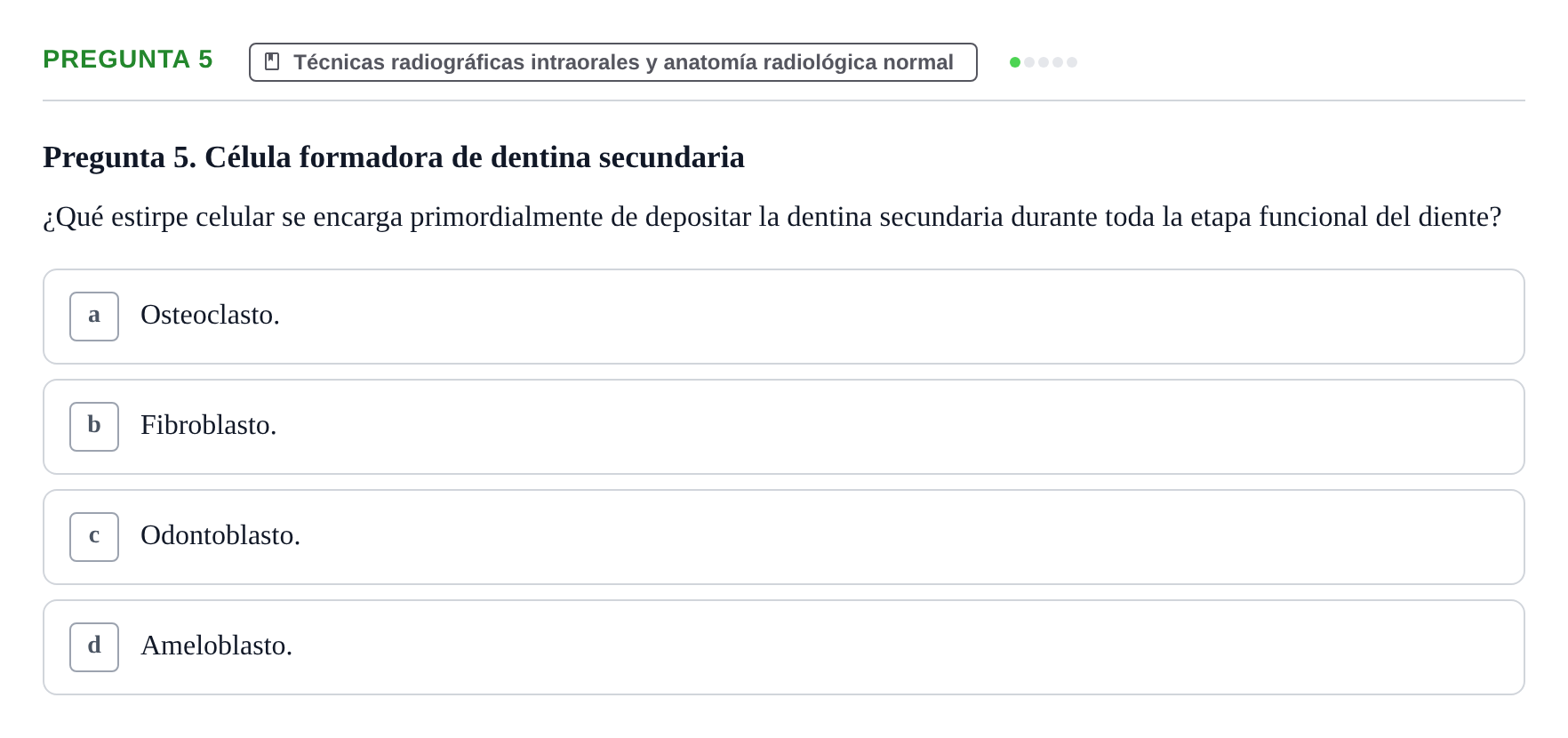 Enunciado: Pregunta 5