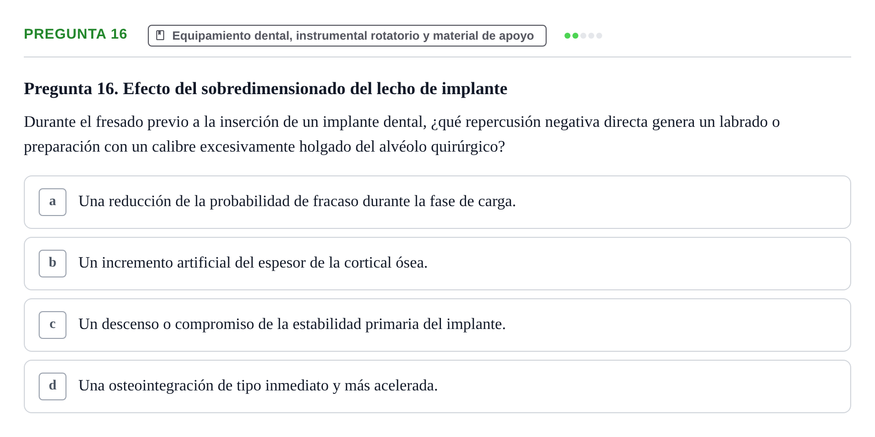 Enunciado: Pregunta 16