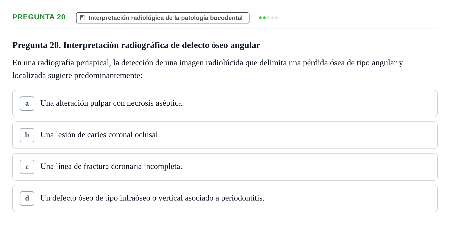 Enunciado: Pregunta 20