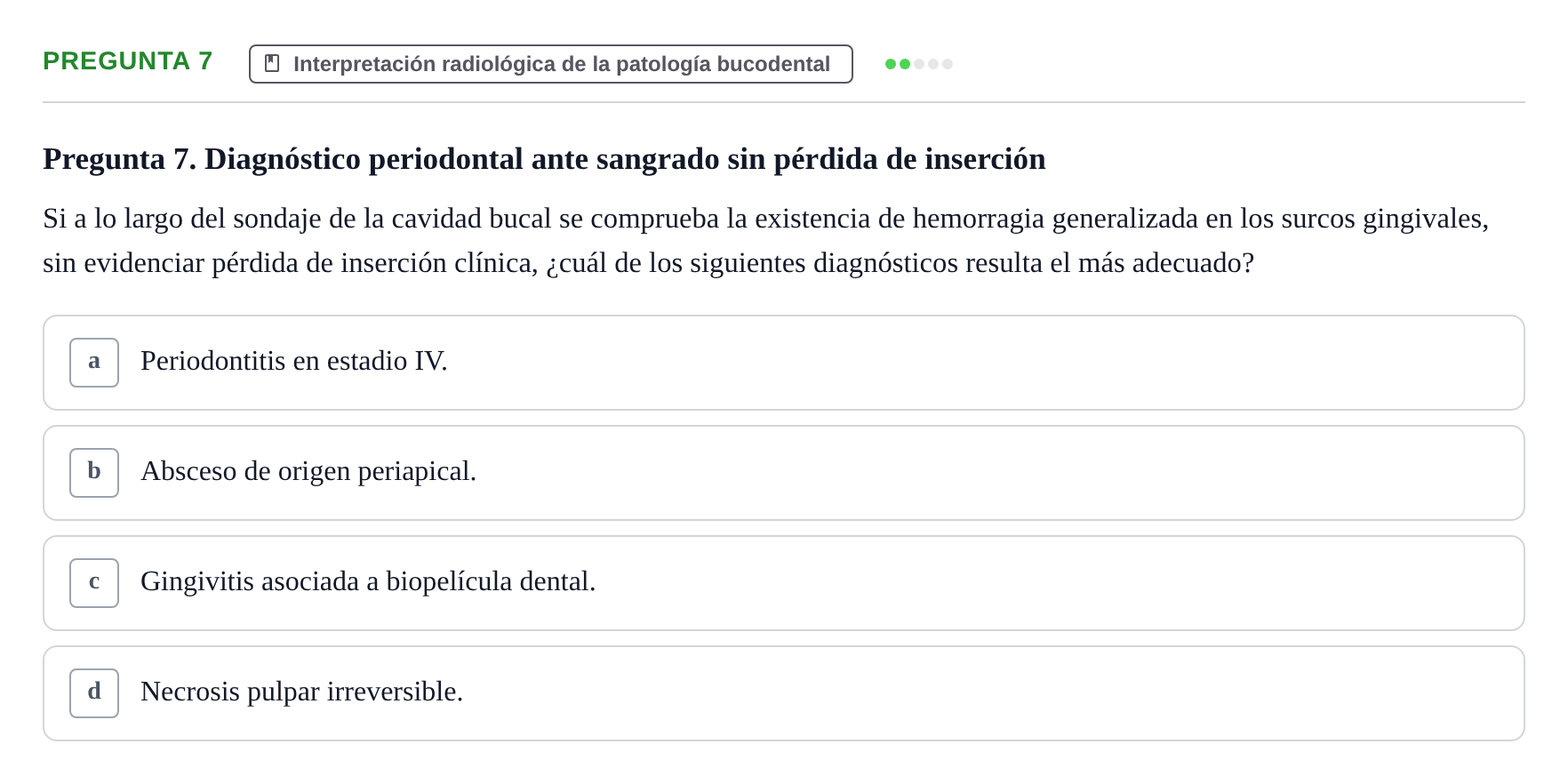 Enunciado: Pregunta 7