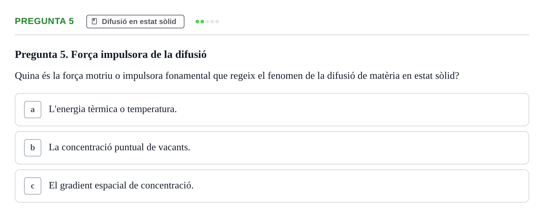 Enunciado: Pregunta 5 · Ciencia de Materiales UB 2018