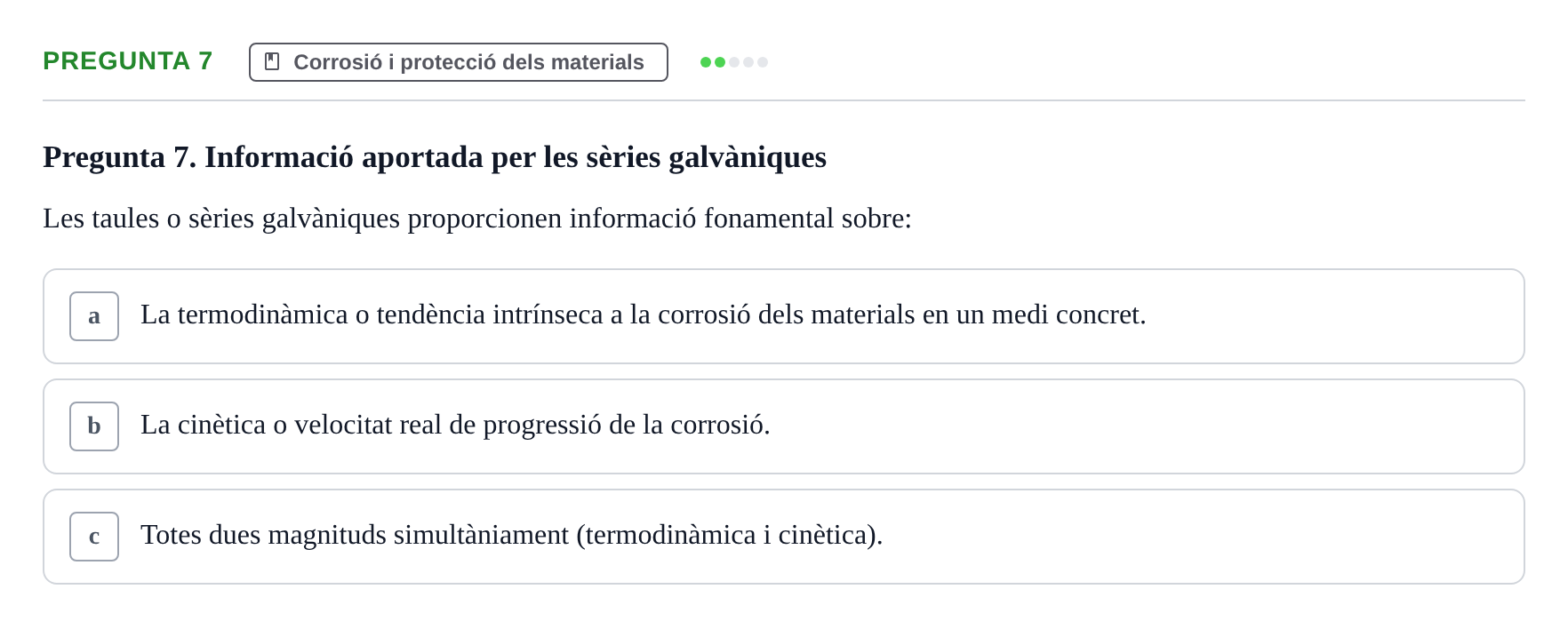 Enunciado: Pregunta 7 · Ciencia de Materiales UB 2018