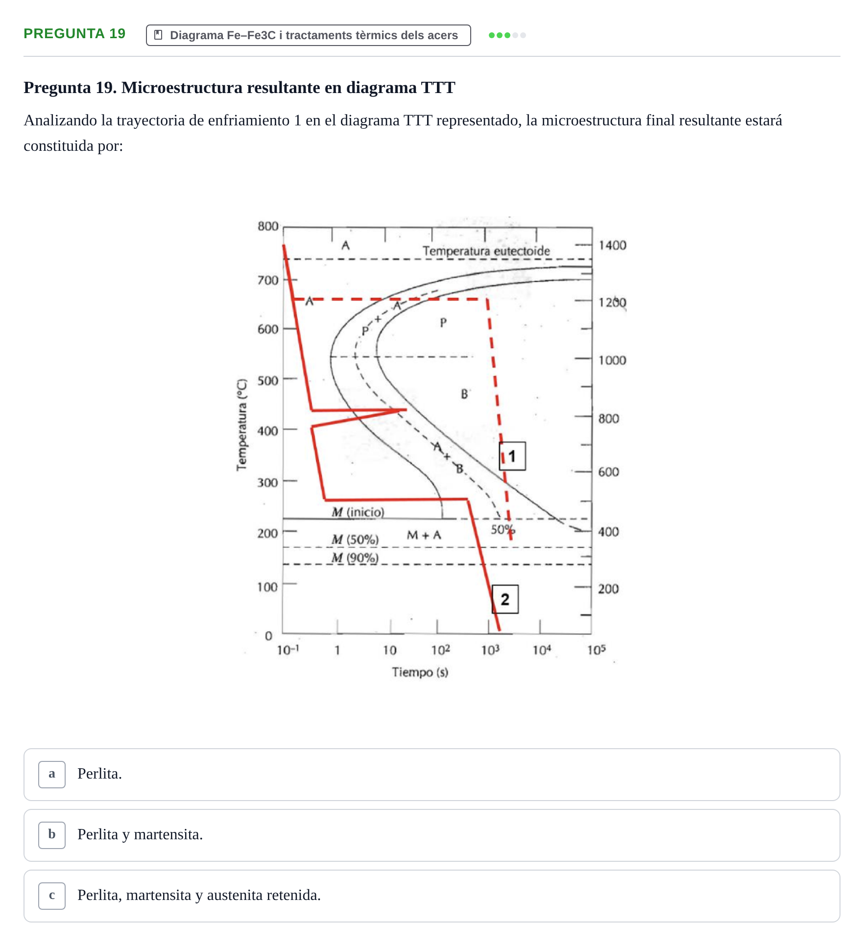 Enunciado: Pregunta 19 · Ciencia de Materiales UB 2019