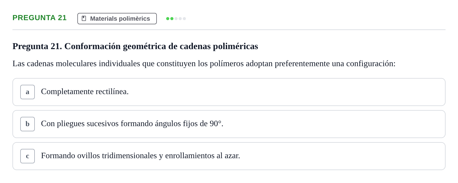 Enunciado: Pregunta 21 · Ciencia de Materiales UB 2019