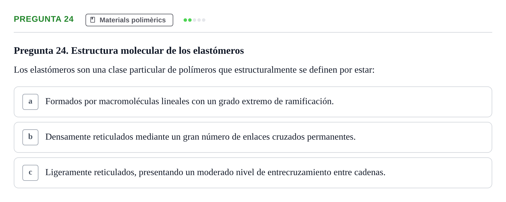 Enunciado: Pregunta 24 · Ciencia de Materiales UB 2019