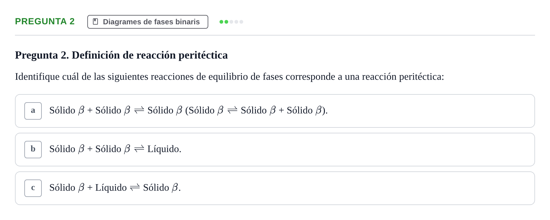 Enunciado: Pregunta 2 · Ciencia de Materiales UB 2019