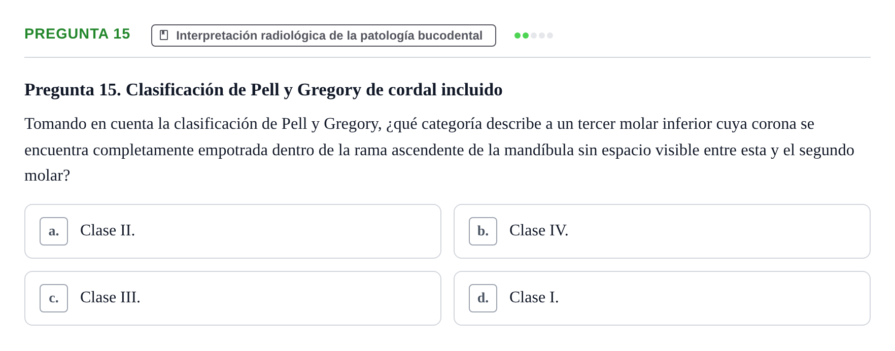 Enunciado: Pregunta 15
