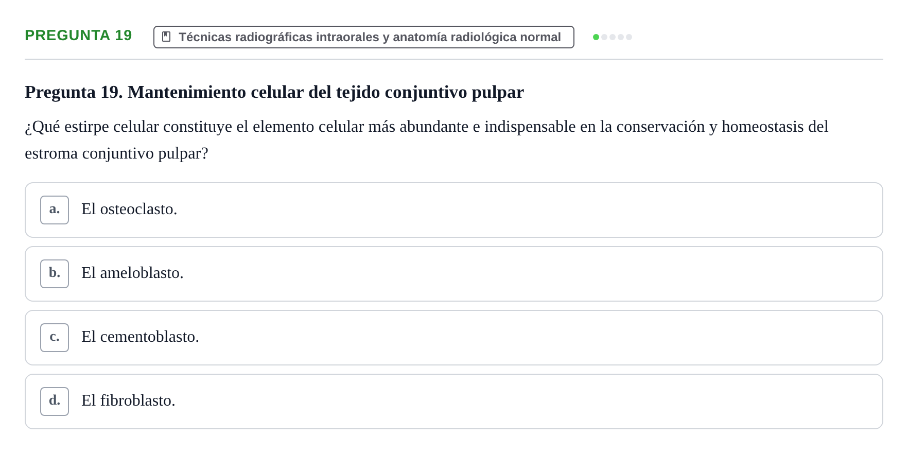 Enunciado: Pregunta 19