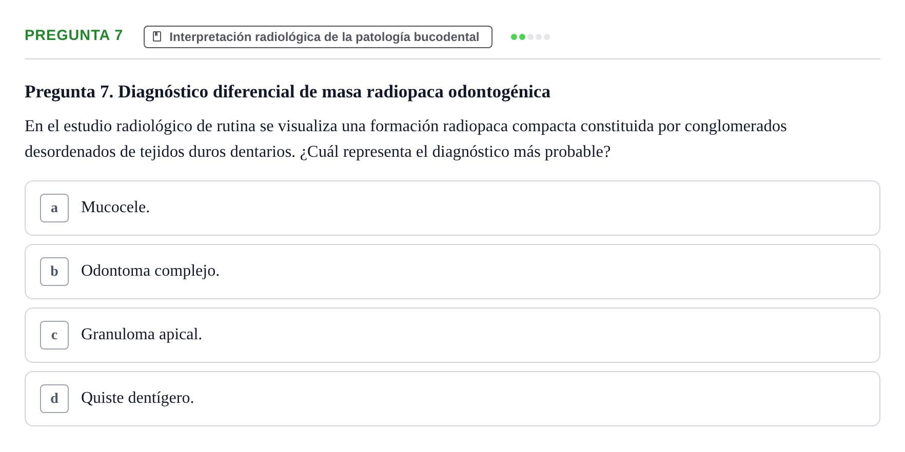 Enunciado: Pregunta 7