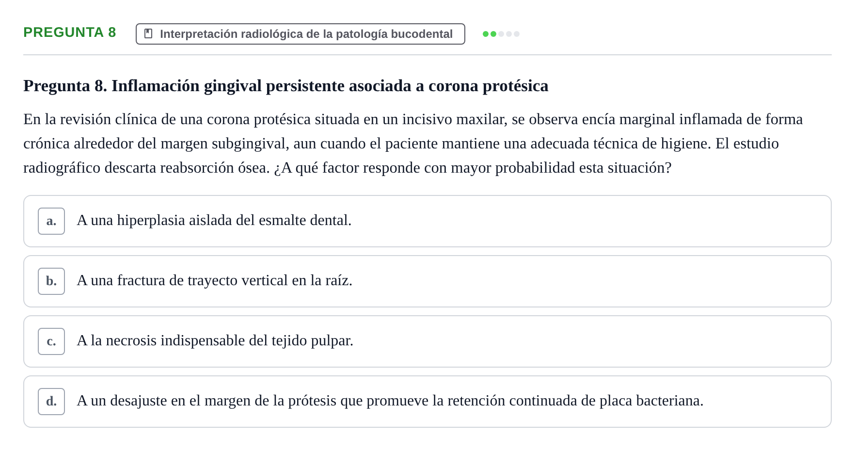 Enunciado: Pregunta 8