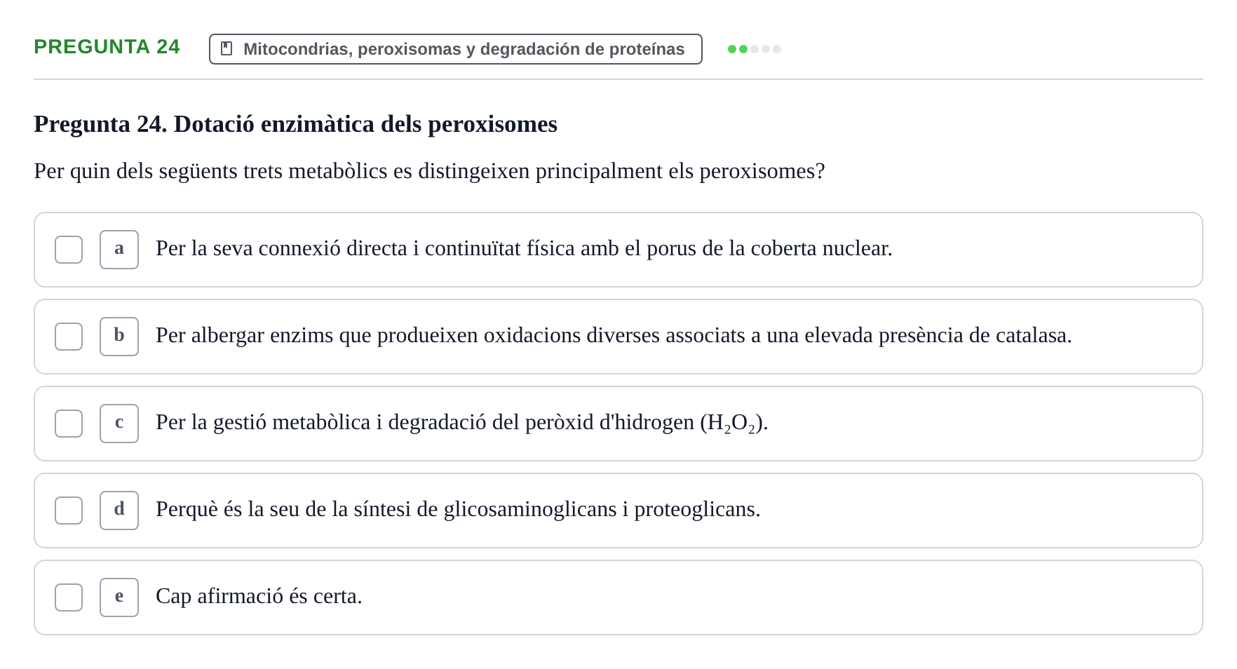 Enunciado: Pregunta 24 · Biología Celular UB 2001