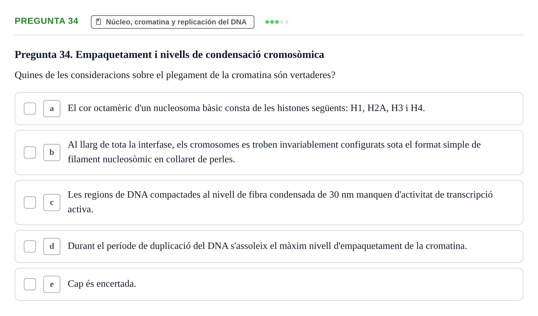 Enunciado: Pregunta 34 · Biología Celular UB 2001