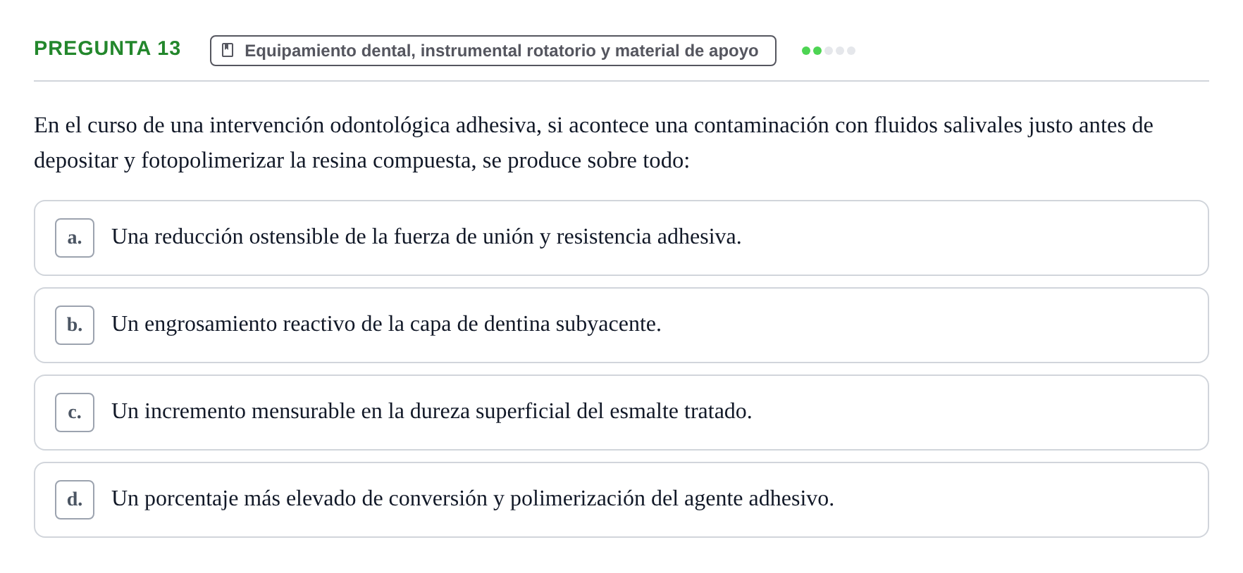 Enunciado: Pregunta 13
