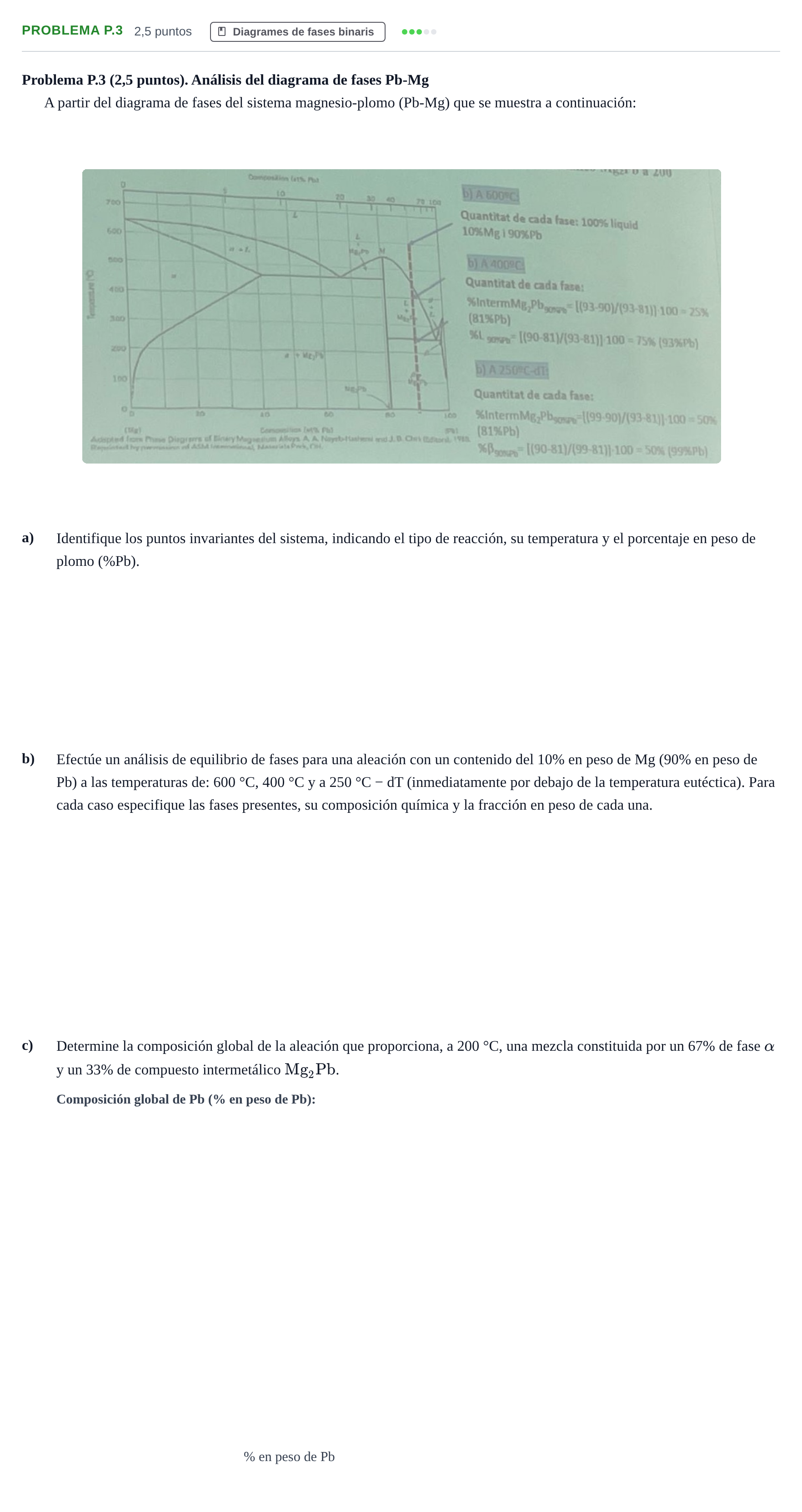 Enunciado: Problema P.3 · Ciencia de Materiales UB Examen Parcial de Ciencia de Materiales