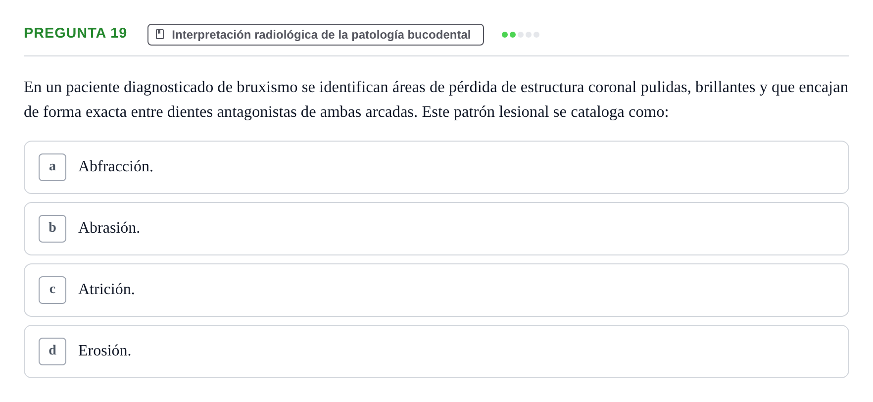 Enunciado: Pregunta 19