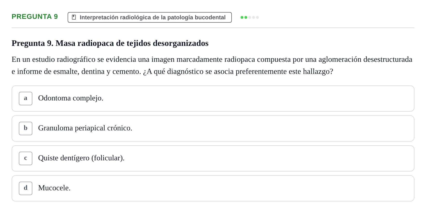 Enunciado: Pregunta 9