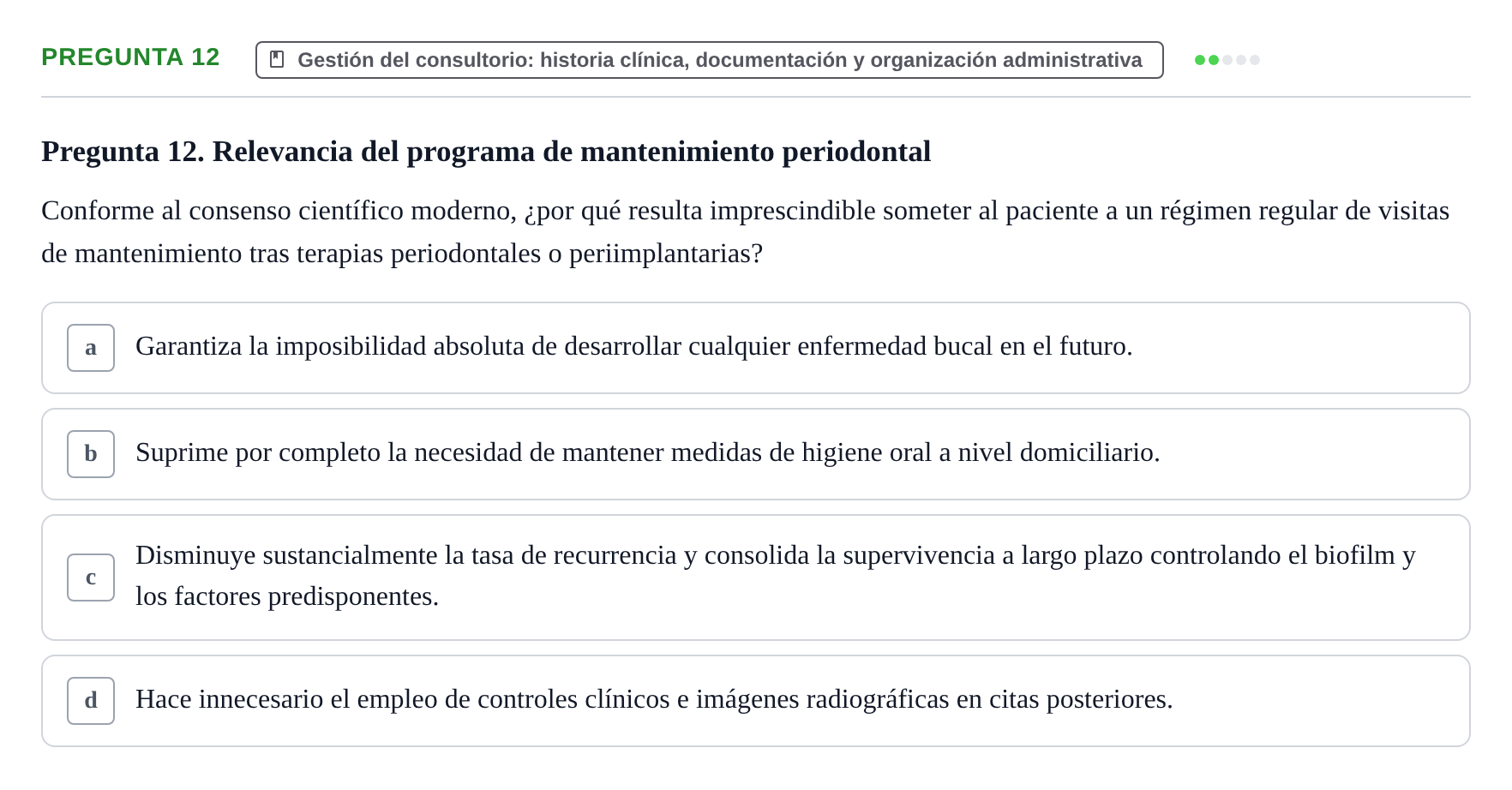 Enunciado: Pregunta 12