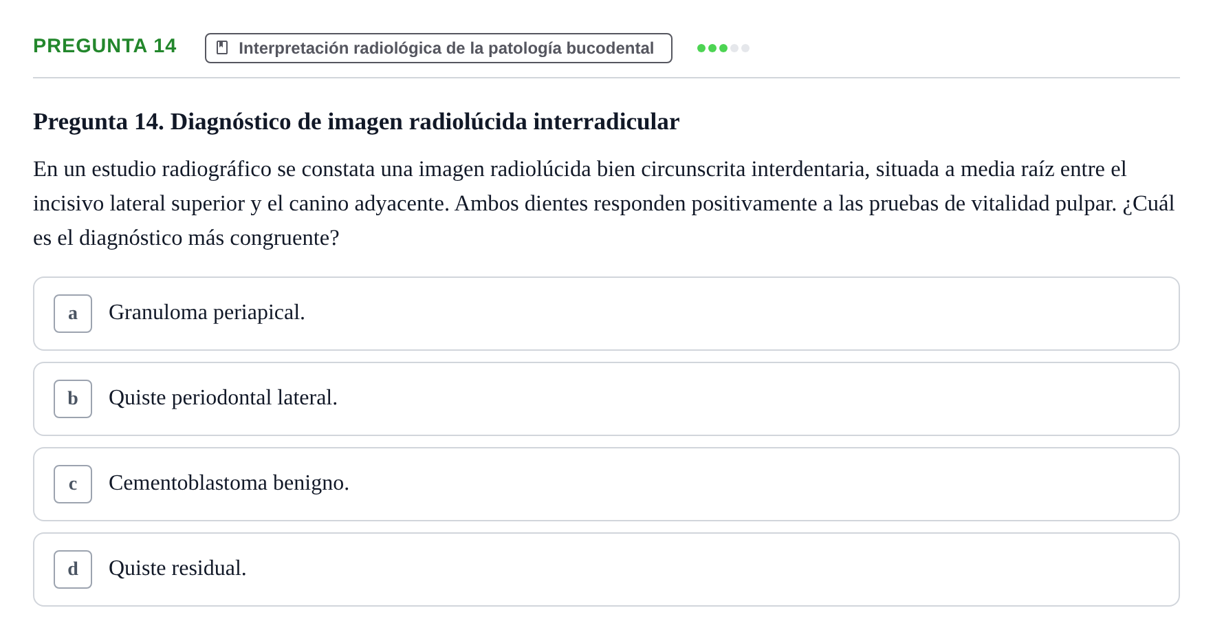 Enunciado: Pregunta 14