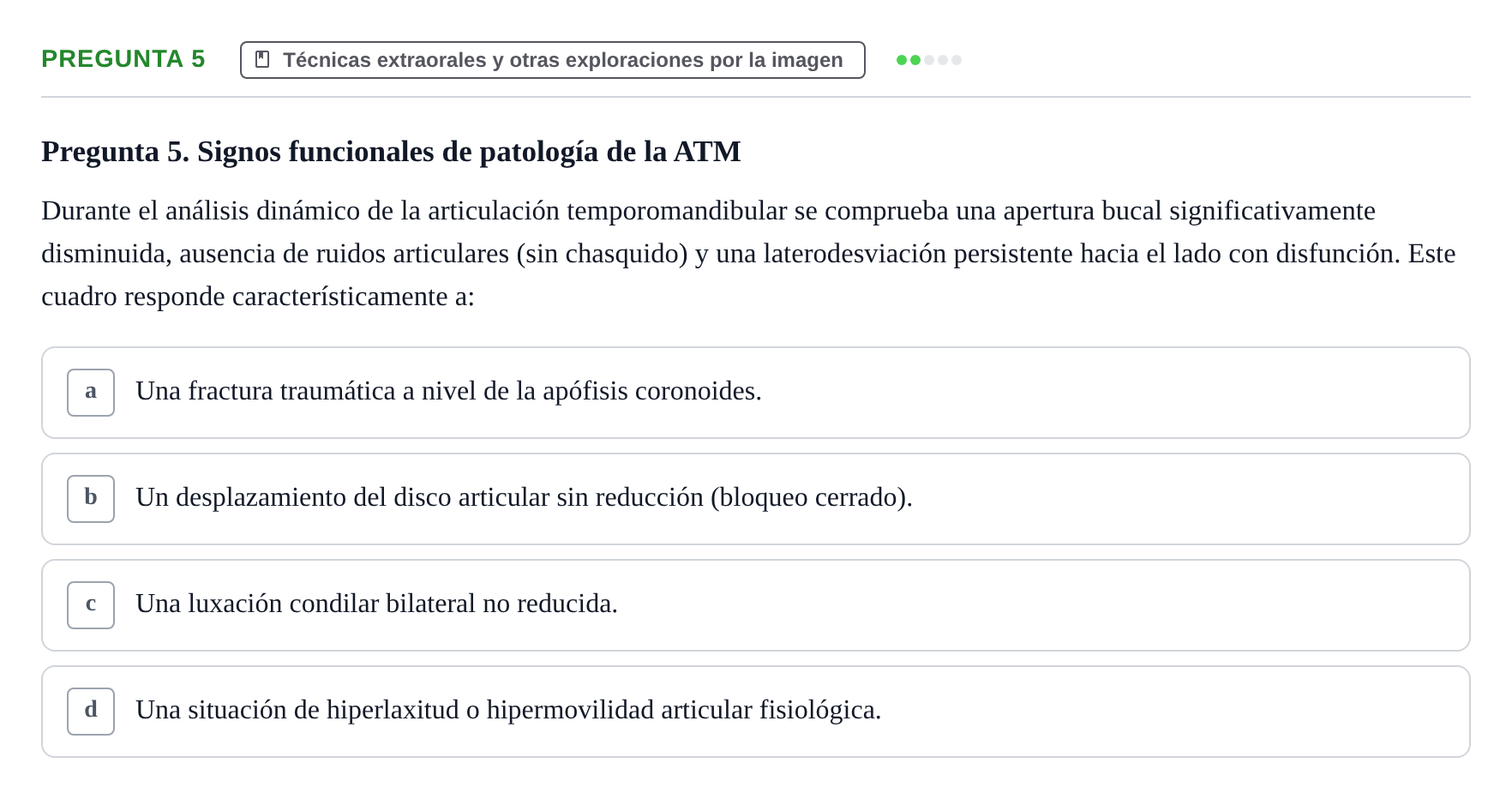 Enunciado: Pregunta 5