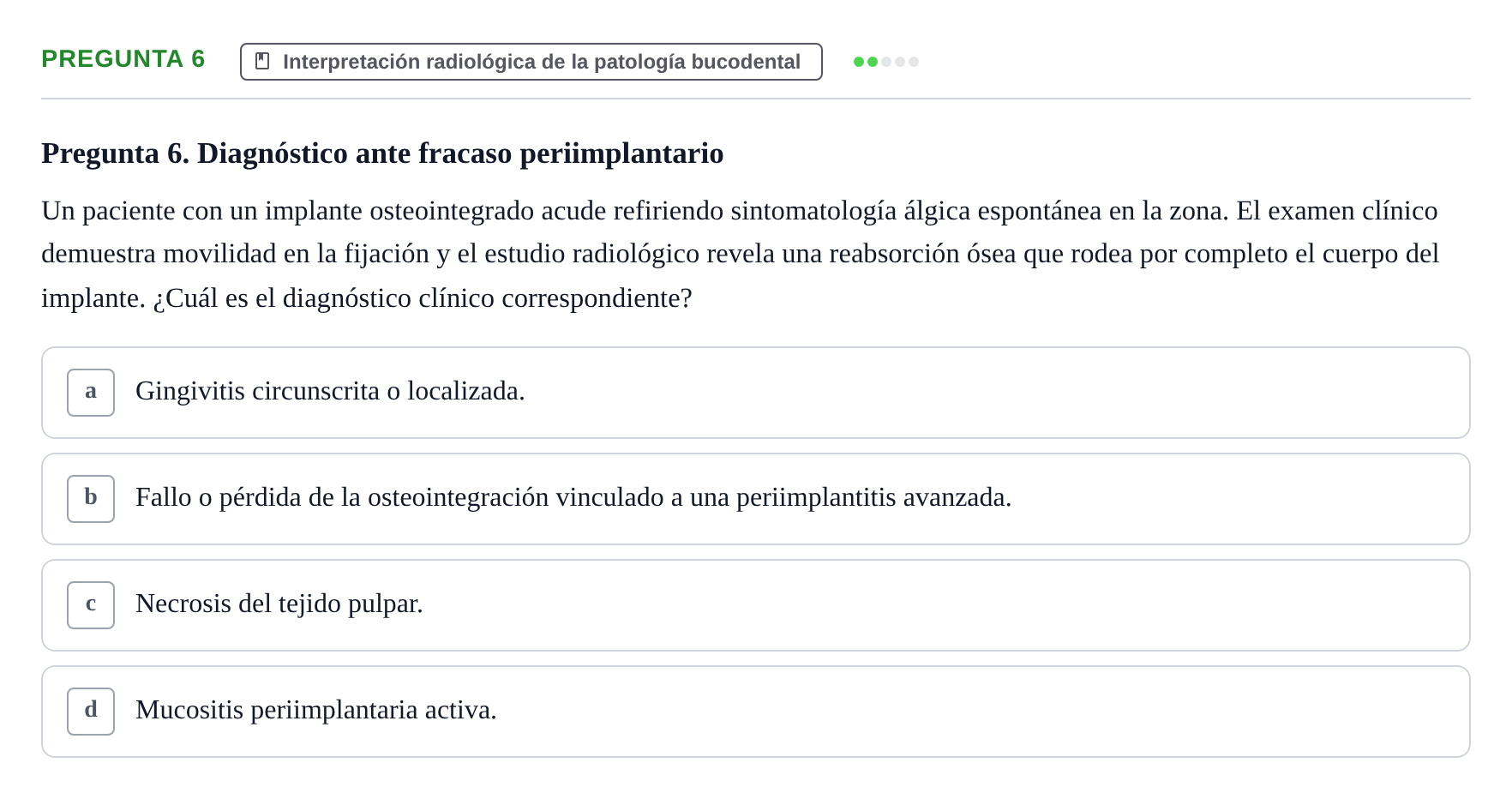 Enunciado: Pregunta 6