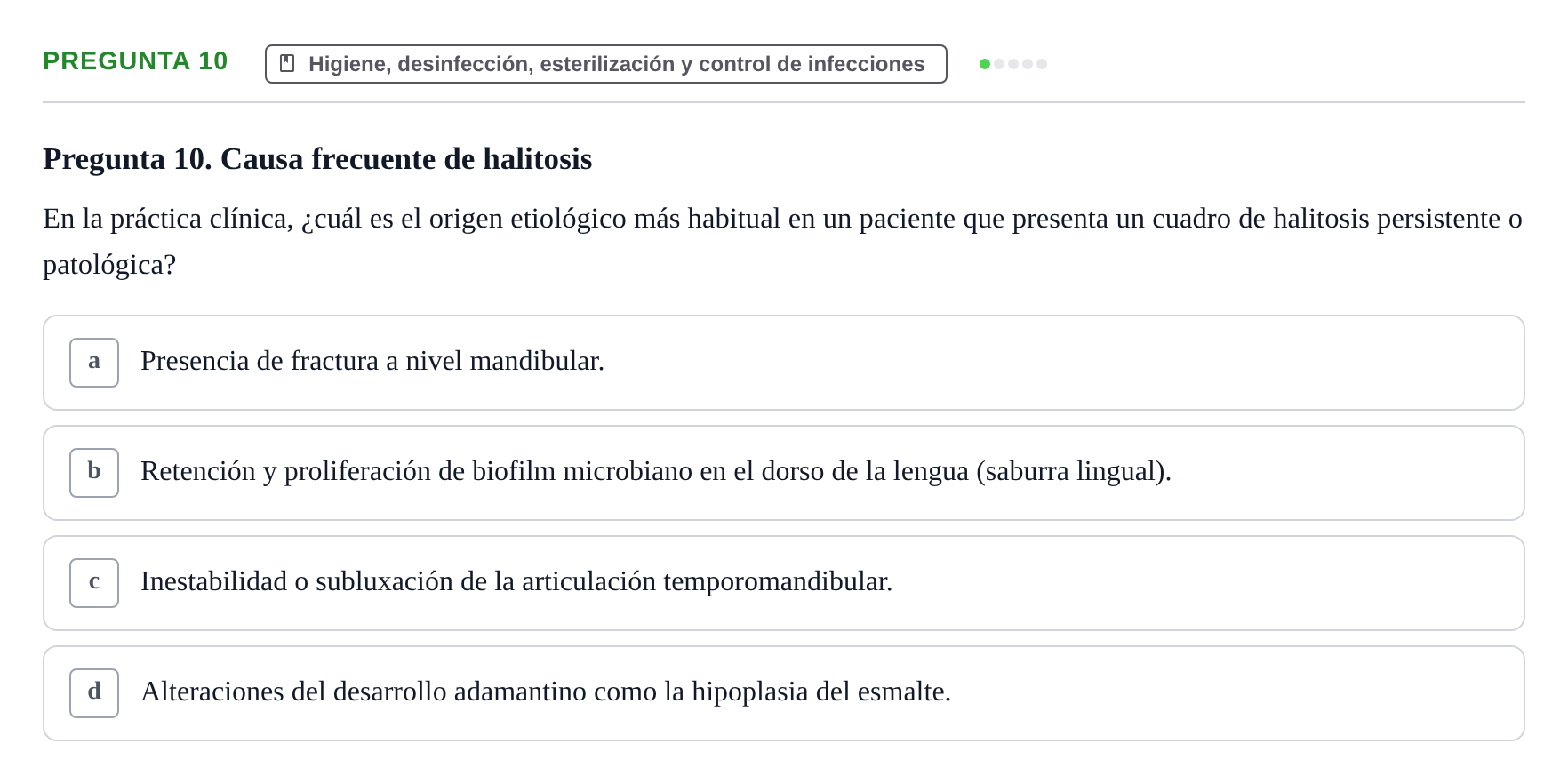 Enunciado: Pregunta 10