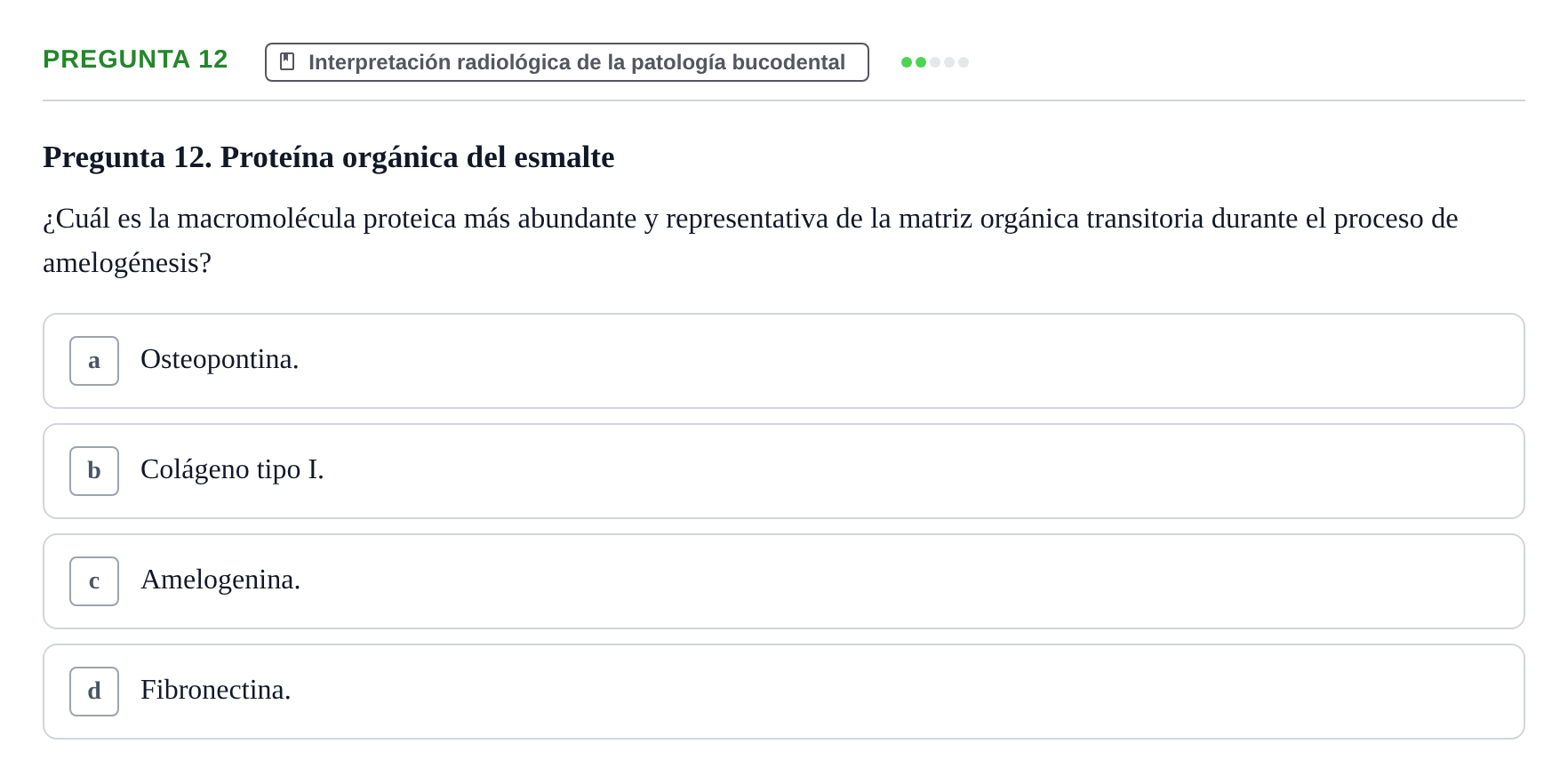 Enunciado: Pregunta 12
