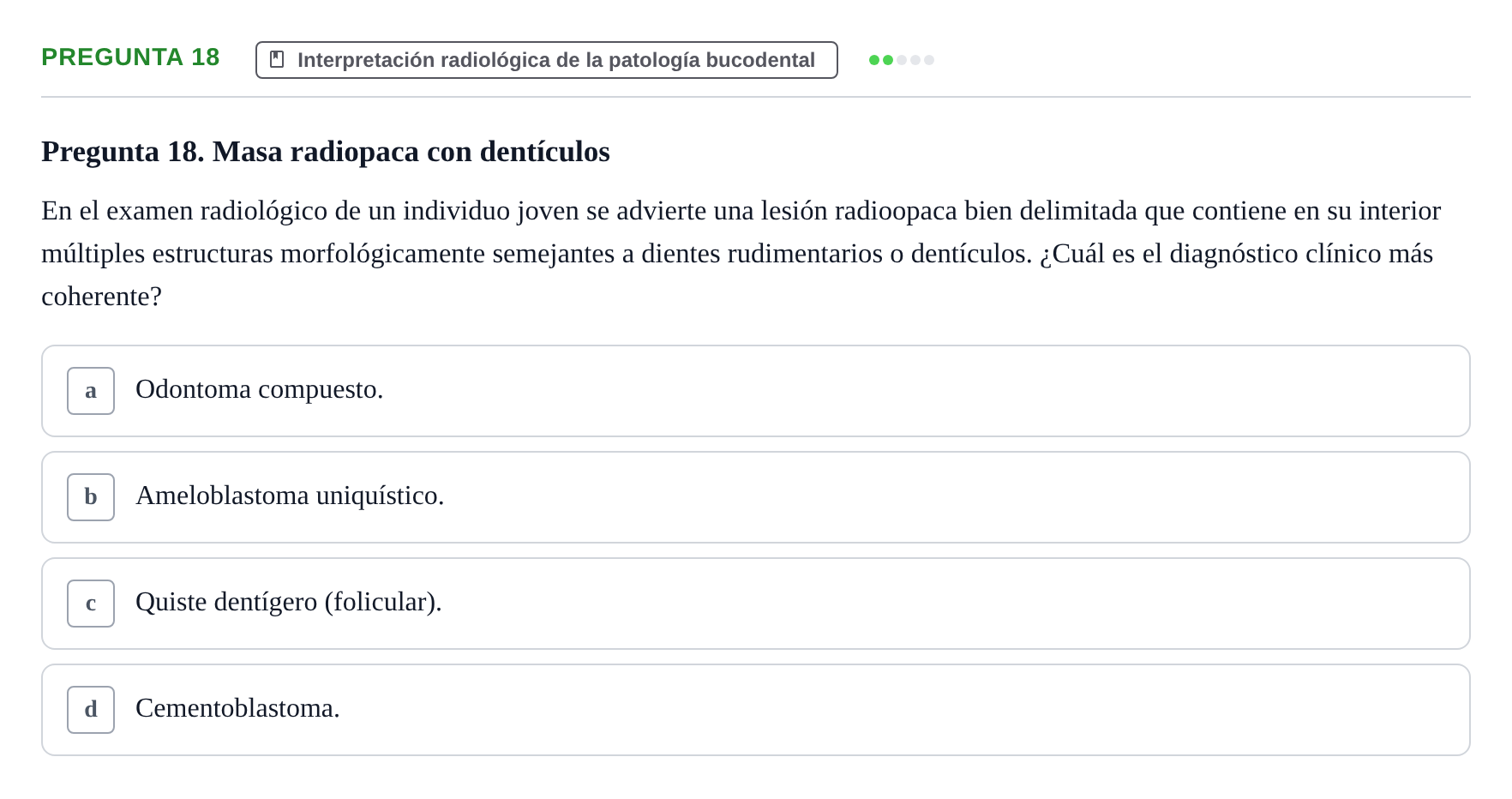 Enunciado: Pregunta 18