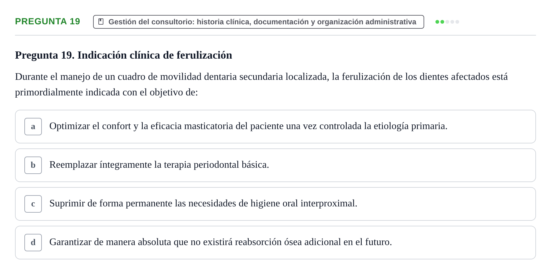 Enunciado: Pregunta 19