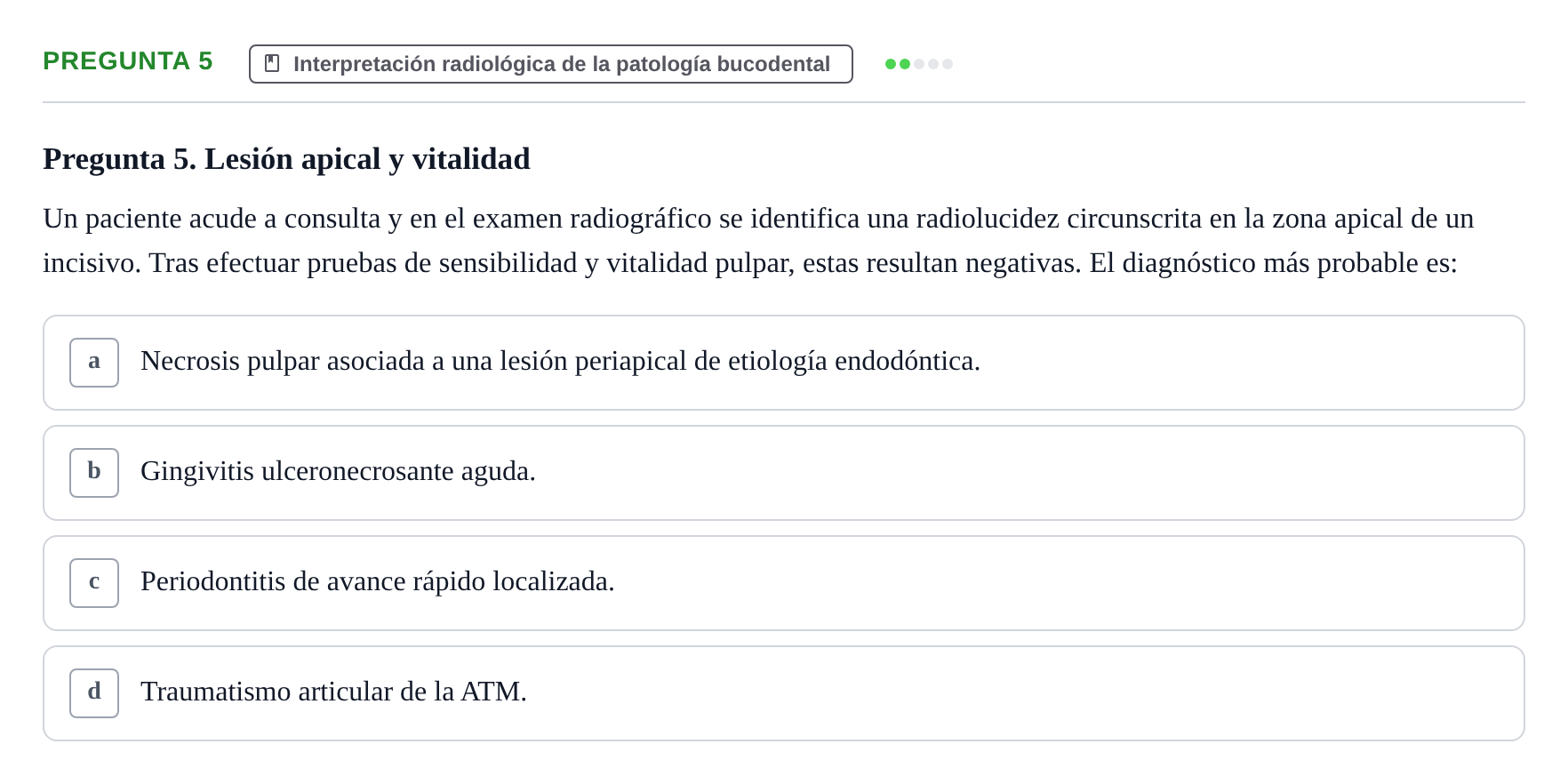 Enunciado: Pregunta 5