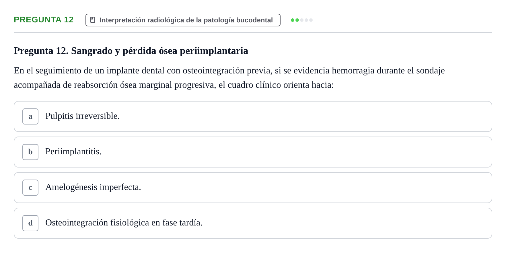 Enunciado: Pregunta 12